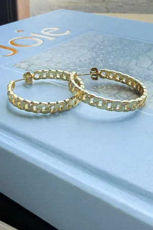 24k Gold Plated Cuban Hoops