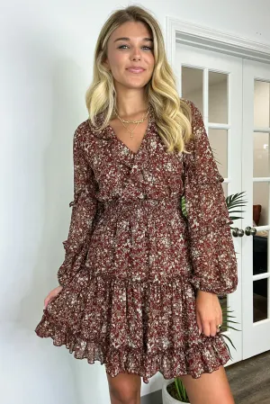 Abloom with Love Ruffled Smocked Floral Dress - FINAL SALE