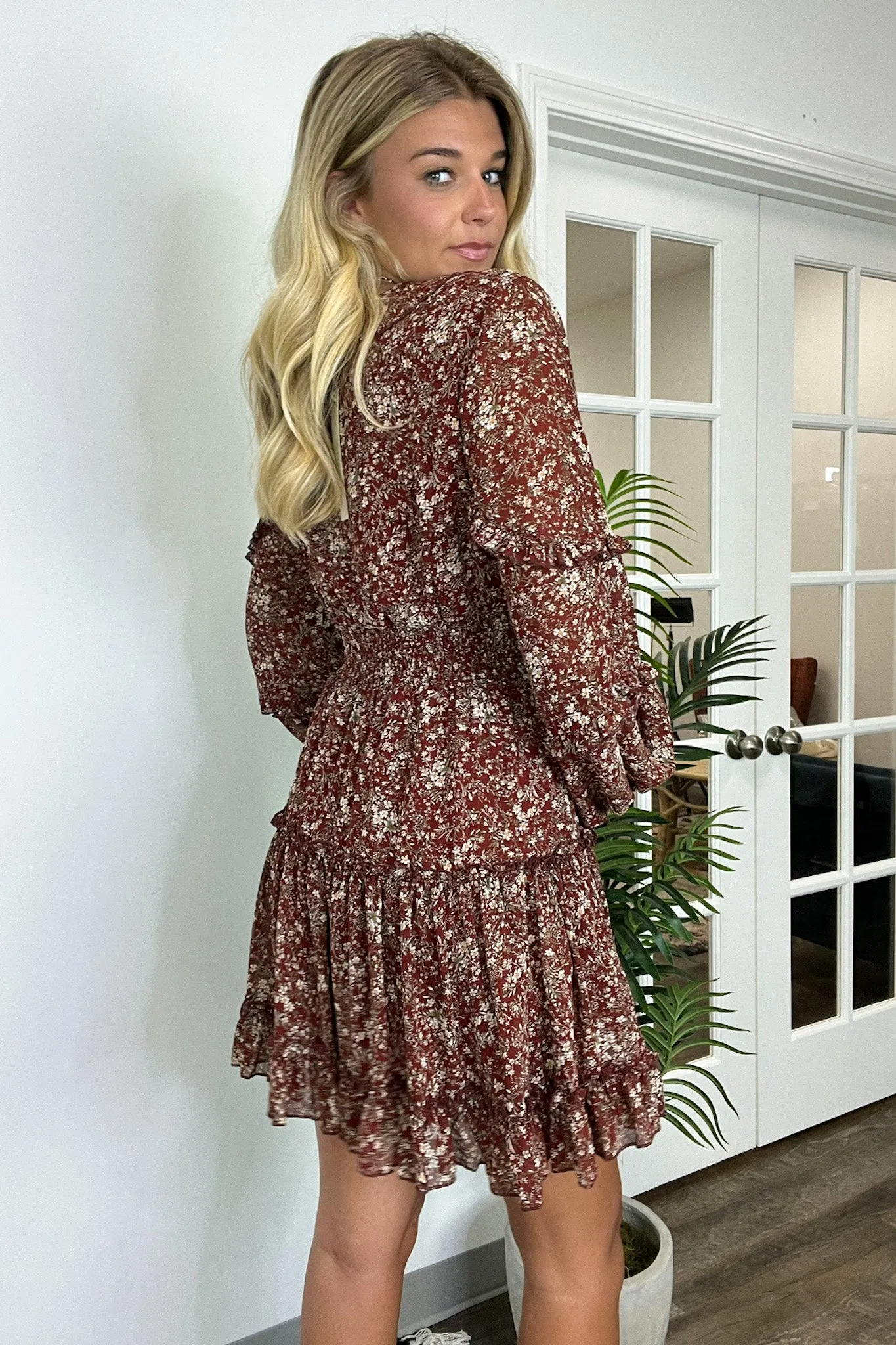 Abloom with Love Ruffled Smocked Floral Dress - FINAL SALE