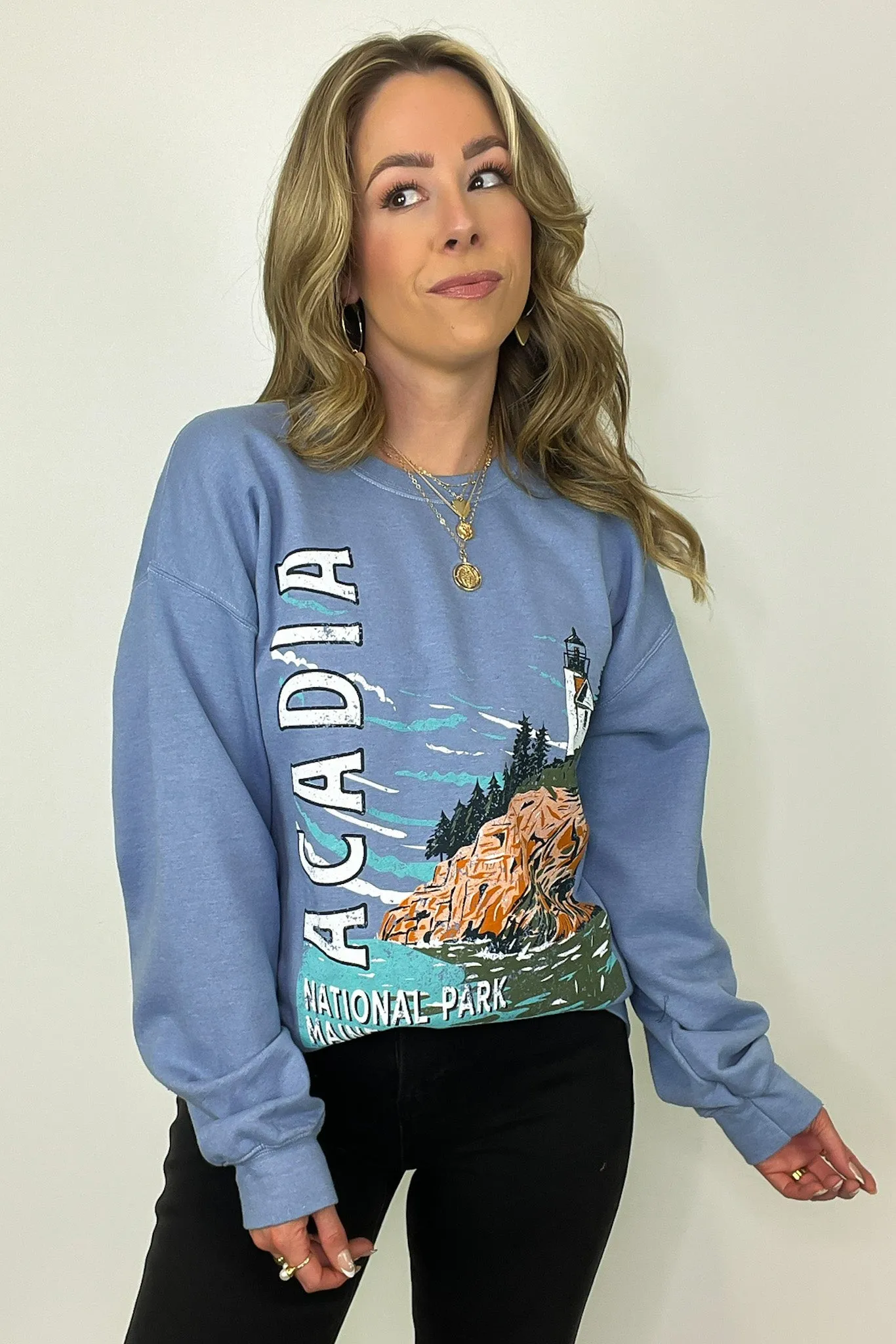 Acadia National Park Graphic Oversized Pullover - FINAL SALE
