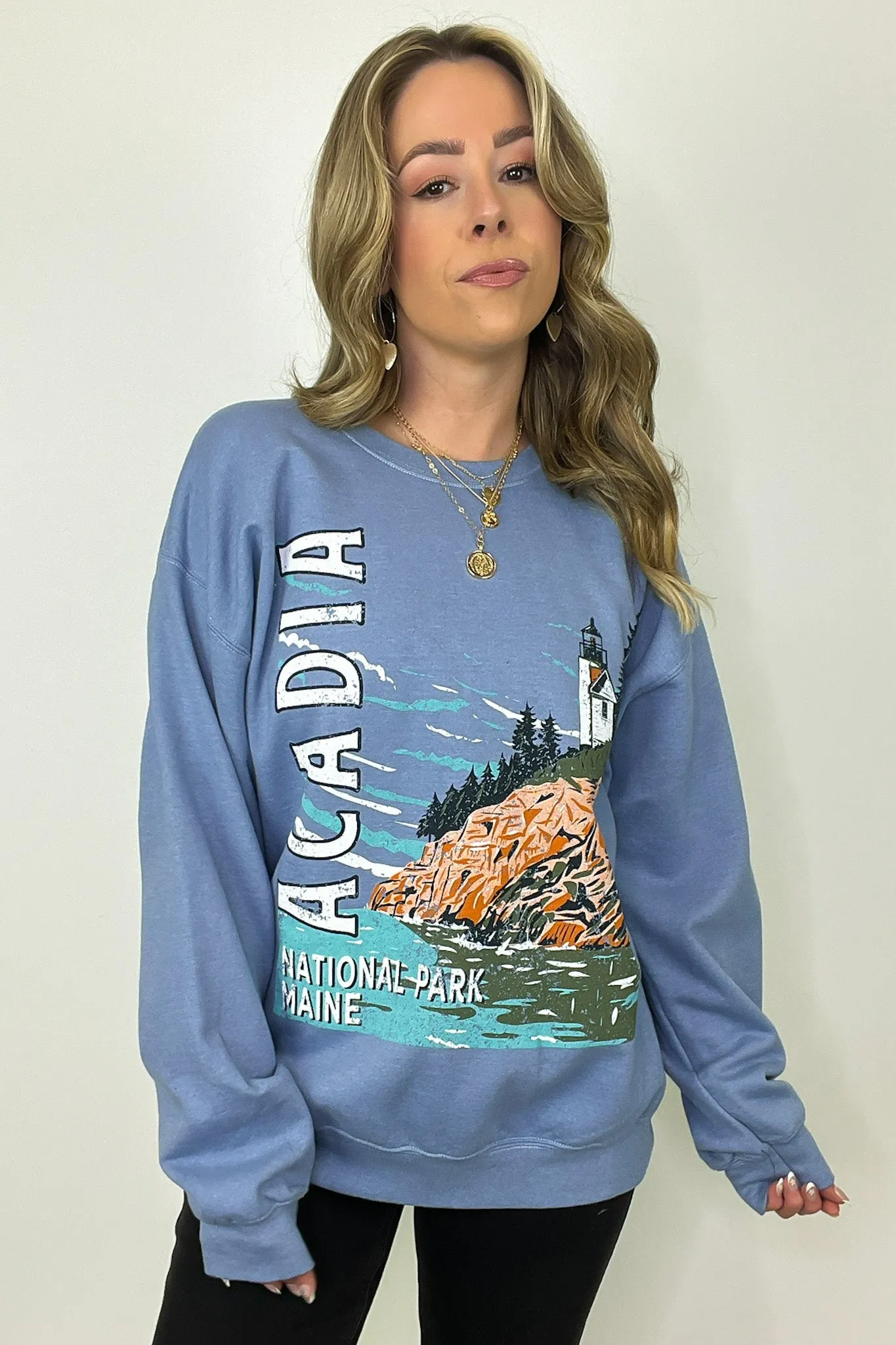 Acadia National Park Graphic Oversized Pullover - FINAL SALE