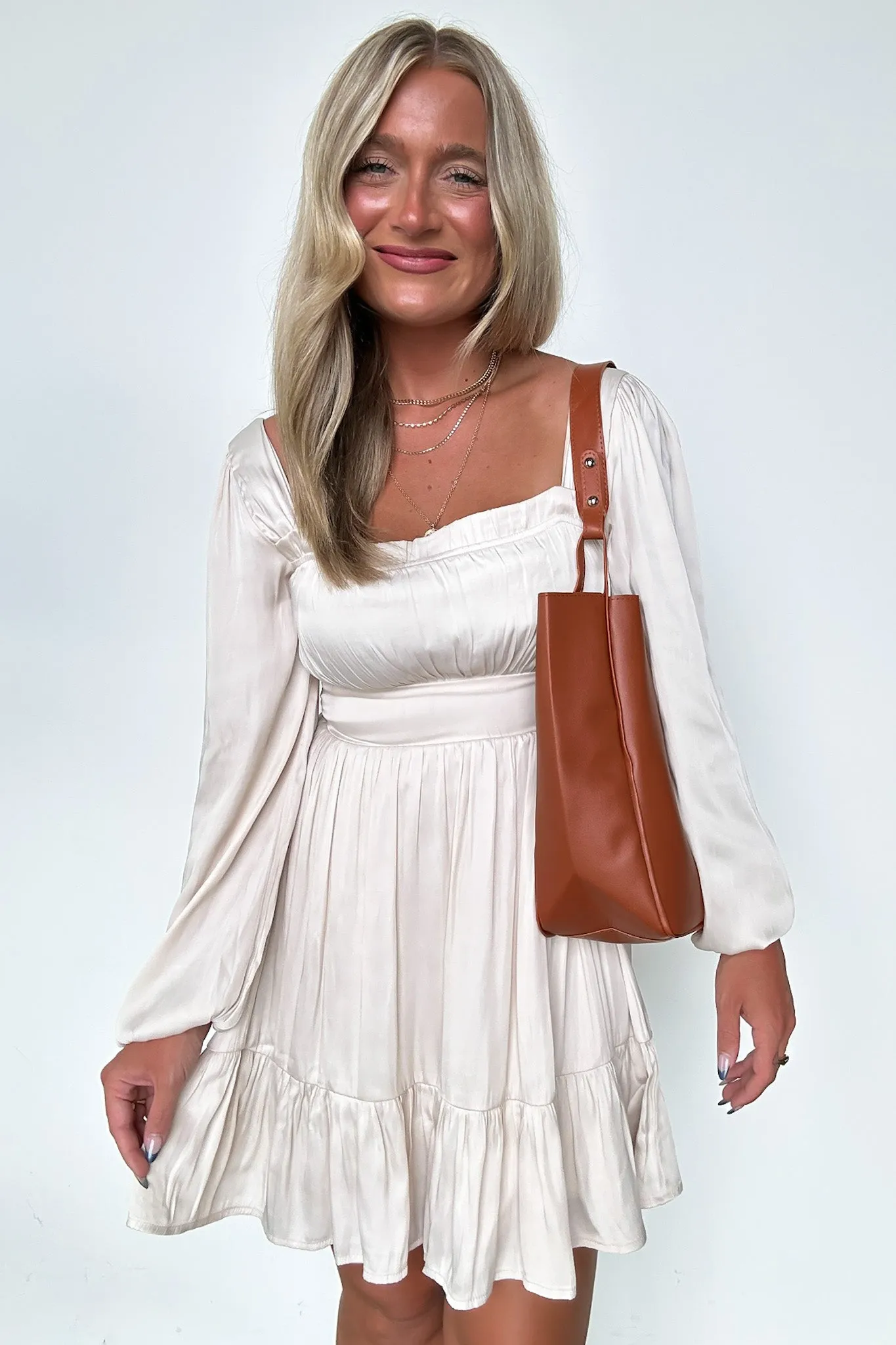 Acaida Square Neck Ruffle Dress - FINAL SALE