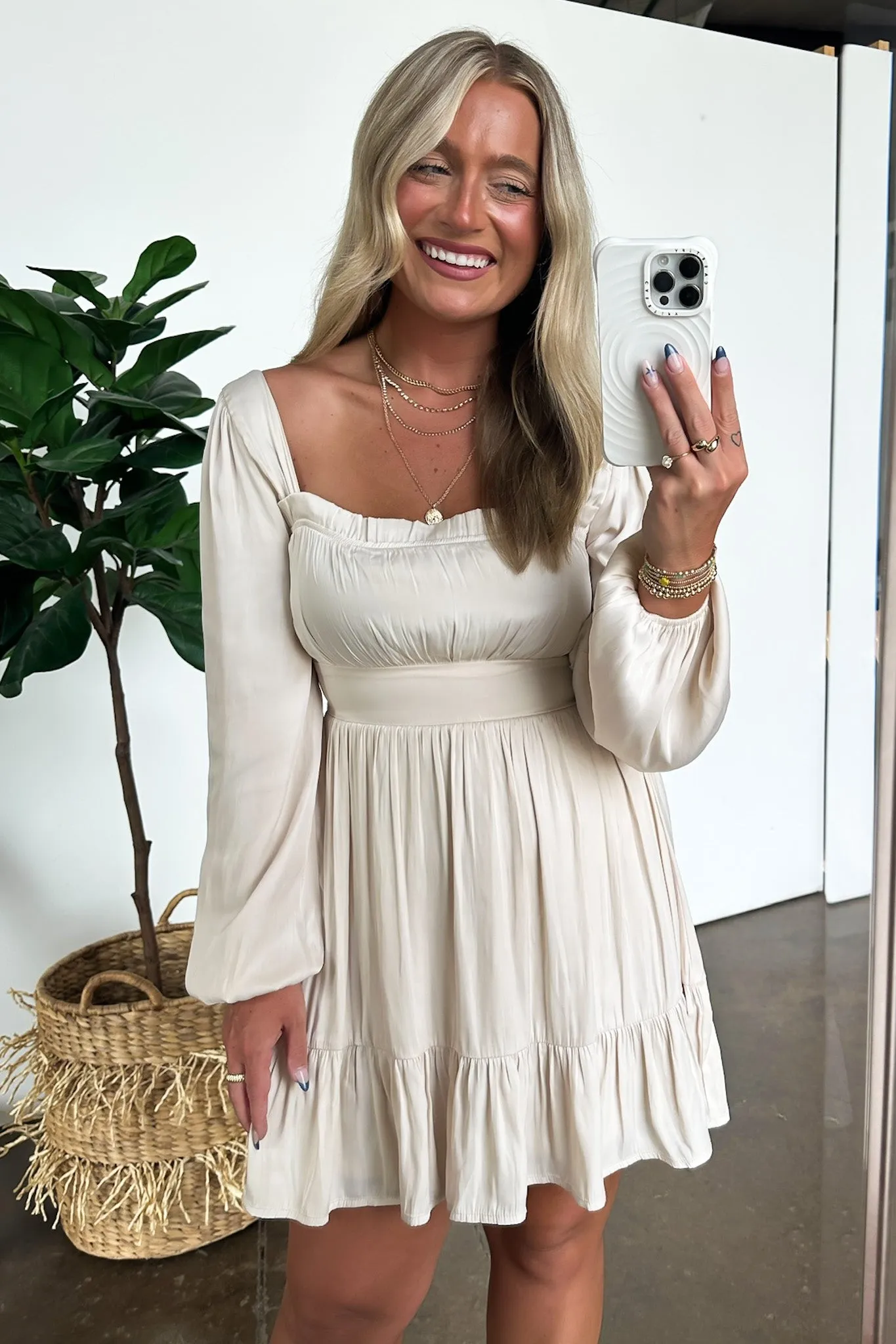 Acaida Square Neck Ruffle Dress - FINAL SALE