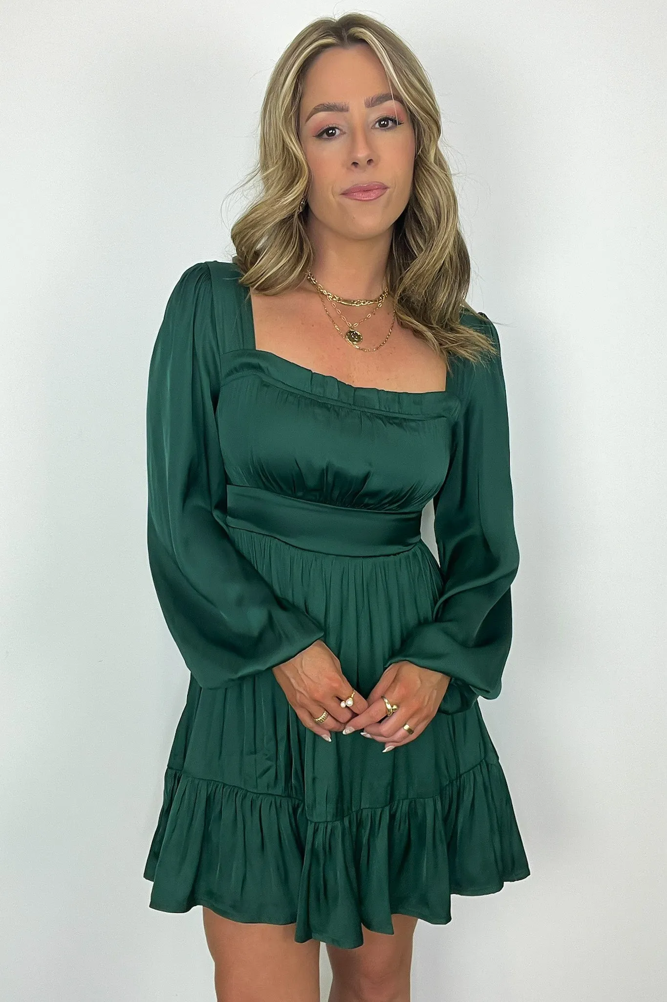 Acaida Square Neck Ruffle Dress - FINAL SALE