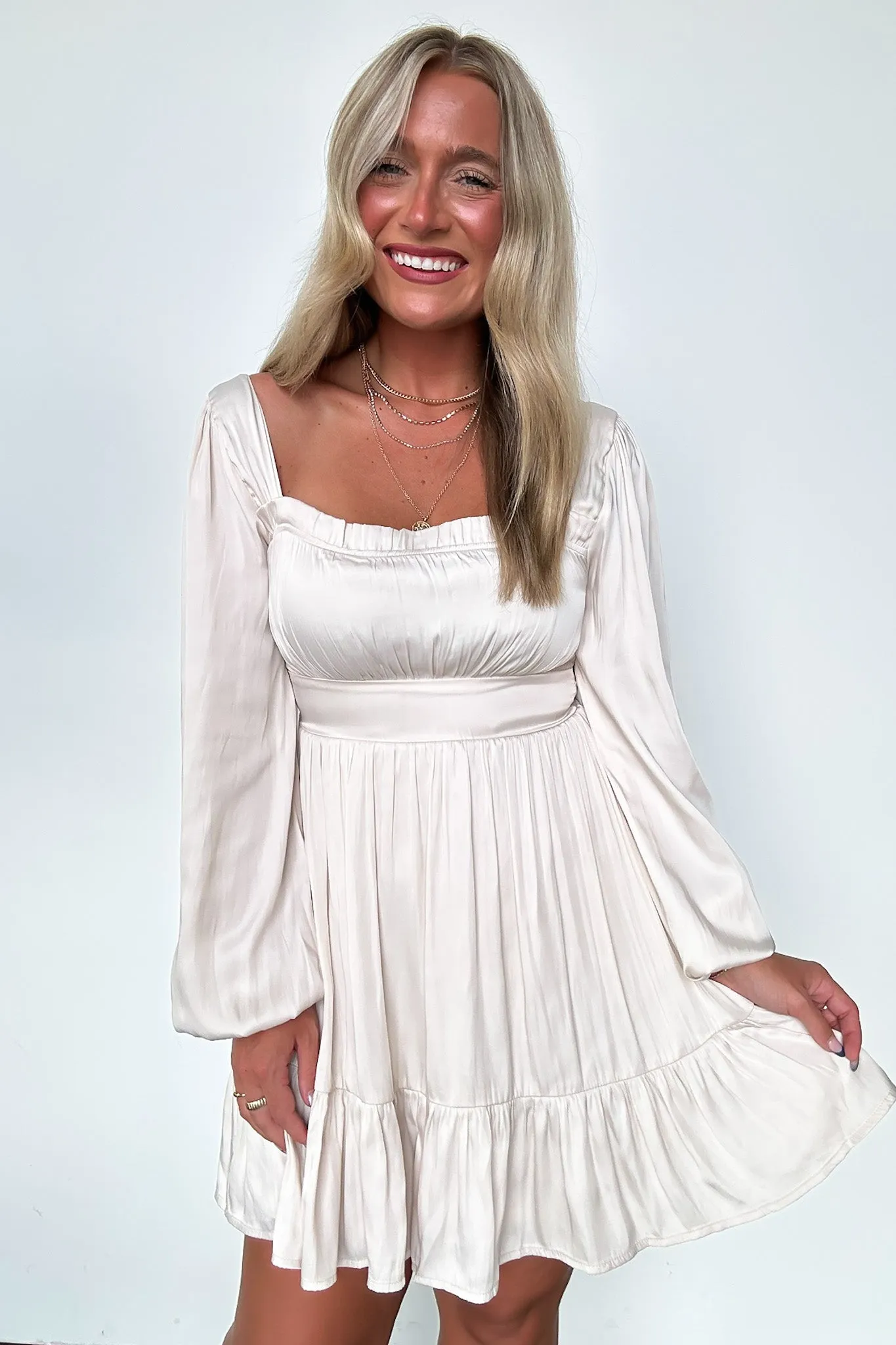 Acaida Square Neck Ruffle Dress - FINAL SALE