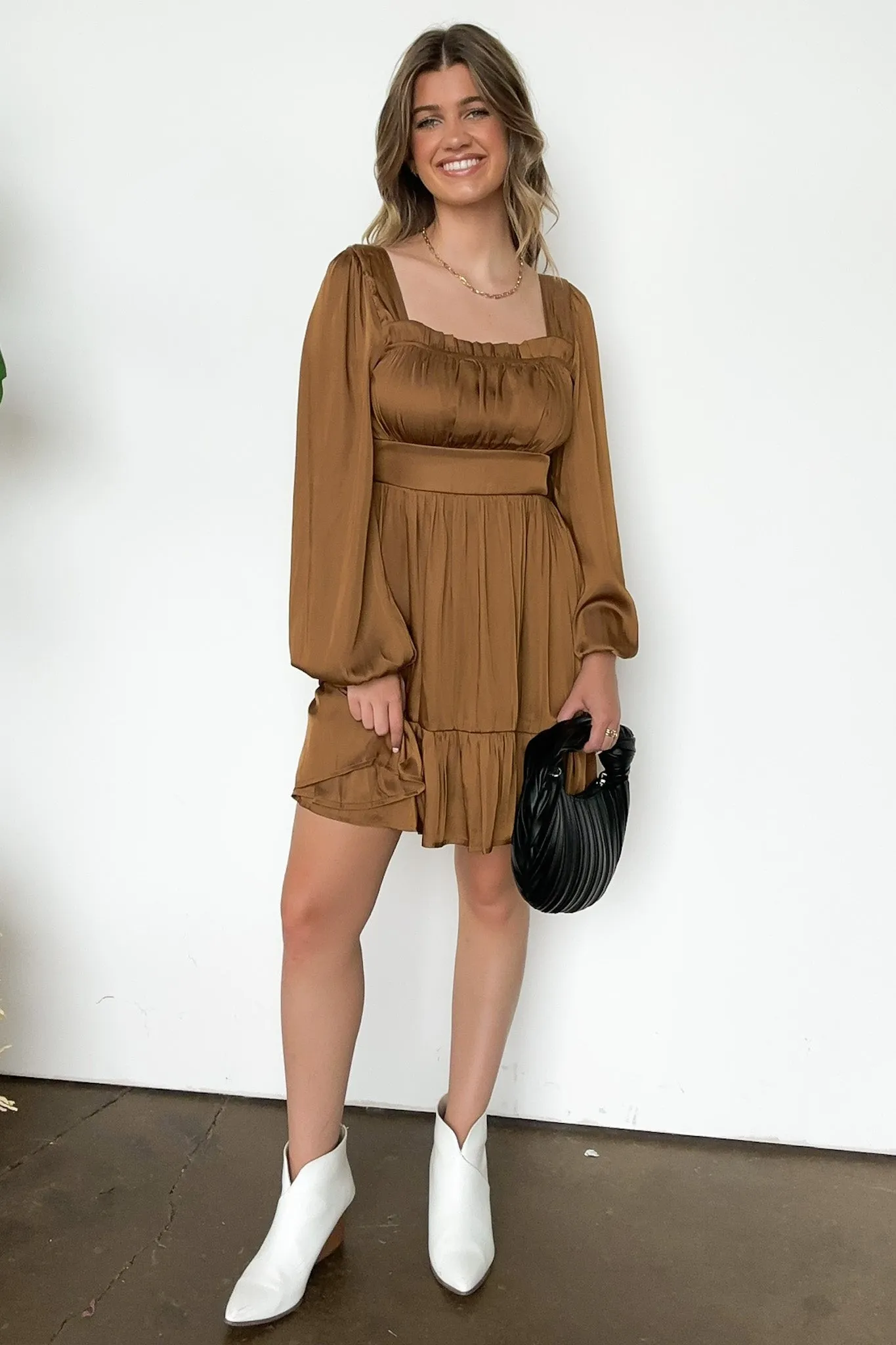 Acaida Square Neck Ruffle Dress - FINAL SALE