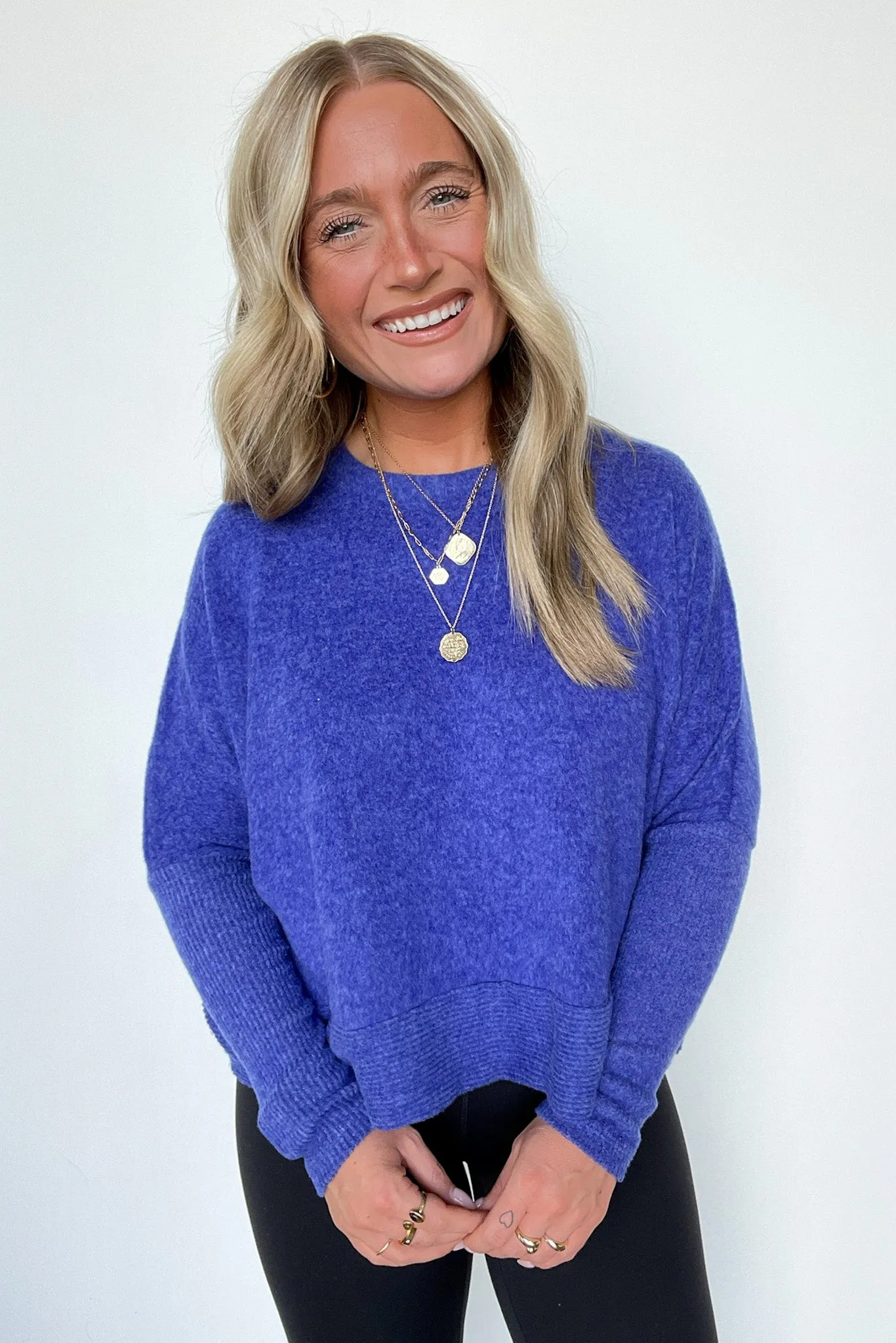 Adelaida Soft Knit Dolman Sleeve Sweater - BACK IN STOCK