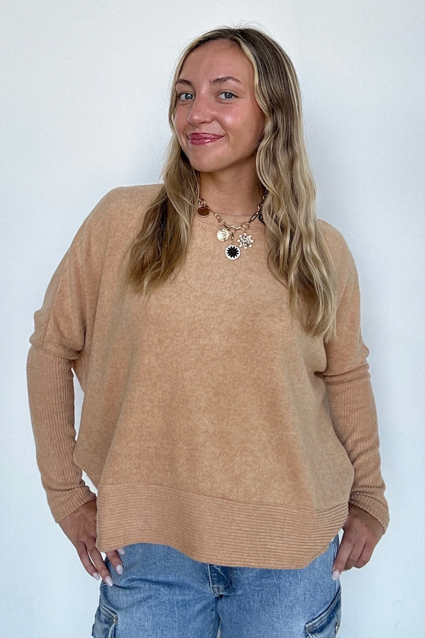 Adelaida Soft Knit Dolman Sleeve Sweater - BACK IN STOCK