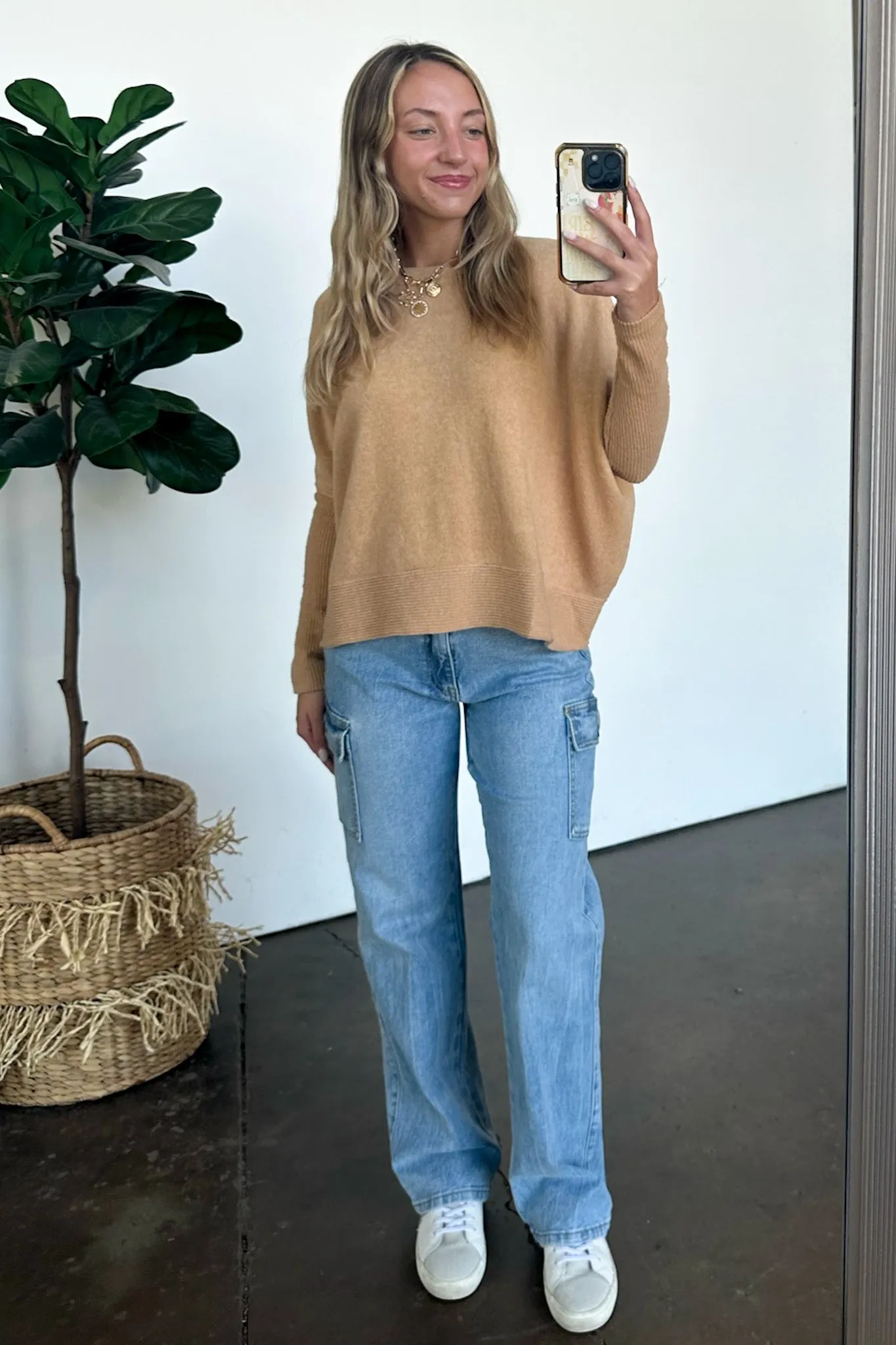 Adelaida Soft Knit Dolman Sleeve Sweater - BACK IN STOCK