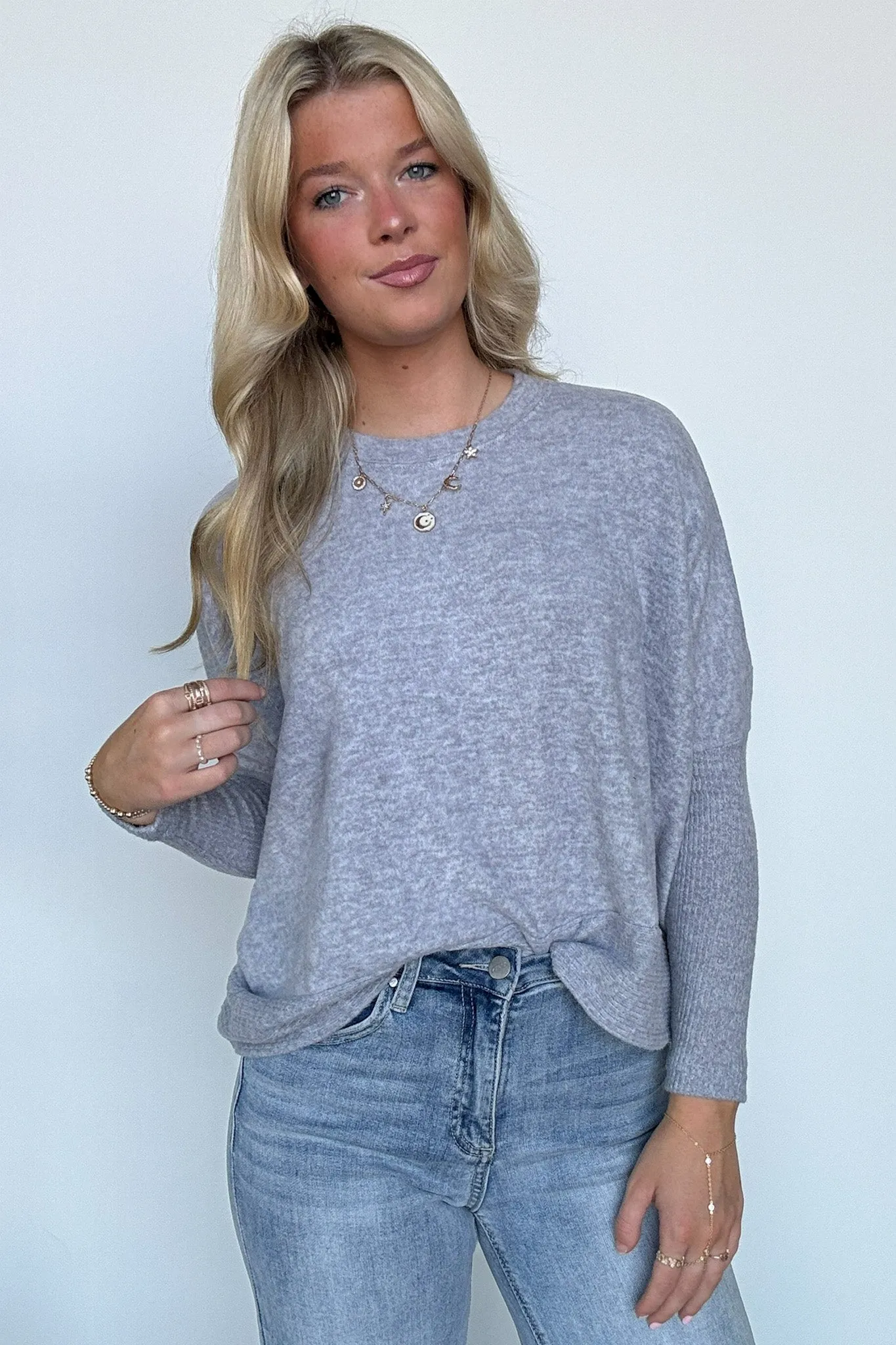 Adelaida Soft Knit Dolman Sleeve Sweater - BACK IN STOCK