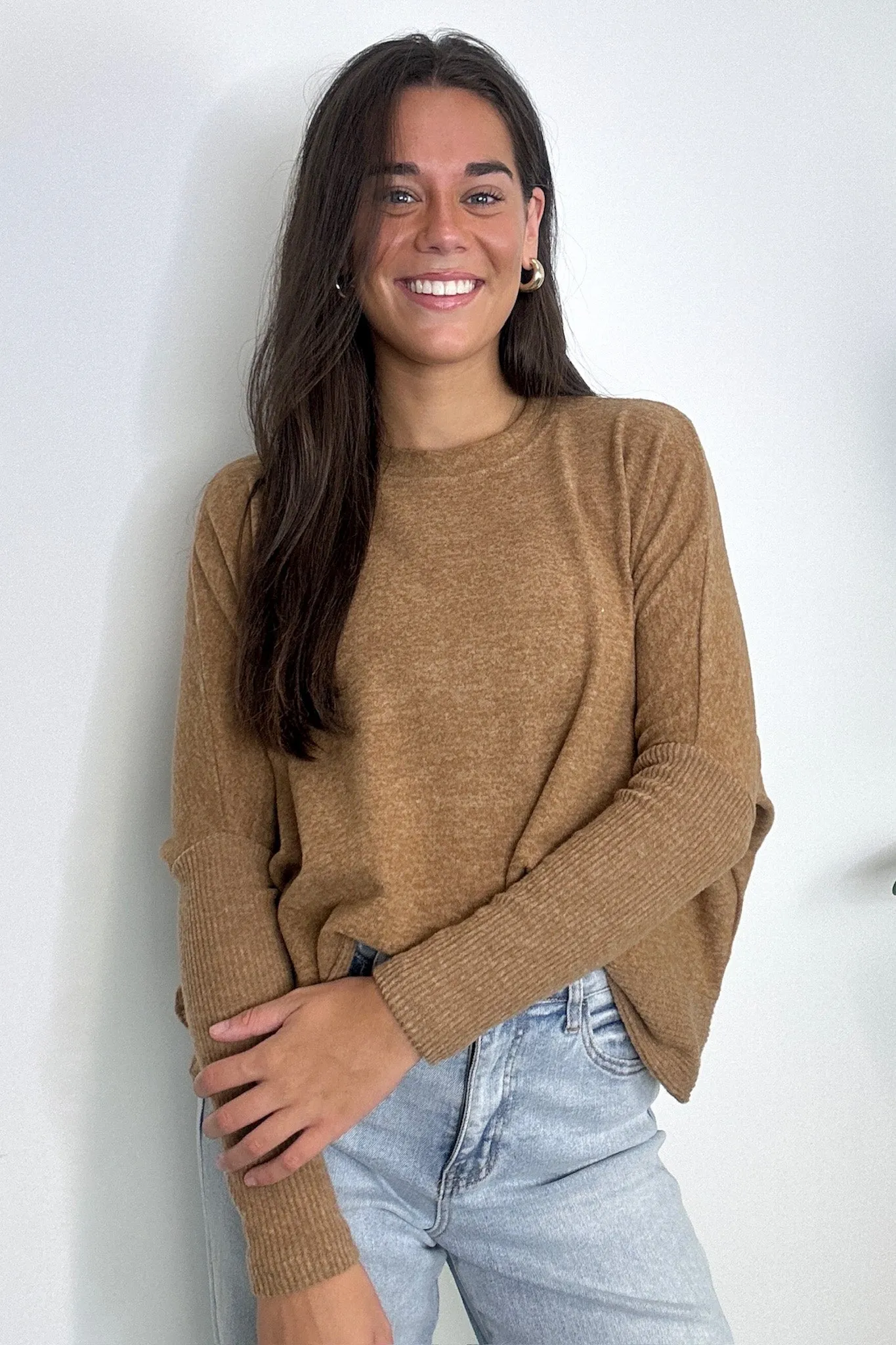 Adelaida Soft Knit Dolman Sleeve Sweater - BACK IN STOCK