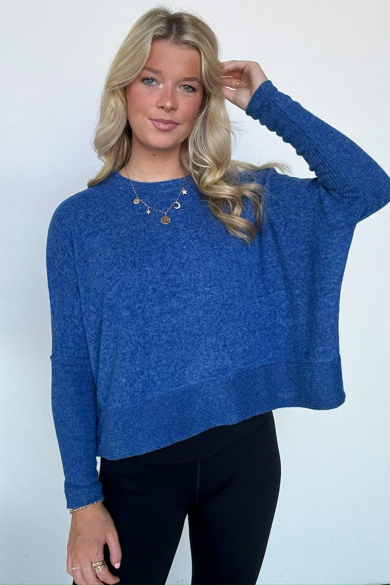 Adelaida Soft Knit Dolman Sleeve Sweater - BACK IN STOCK