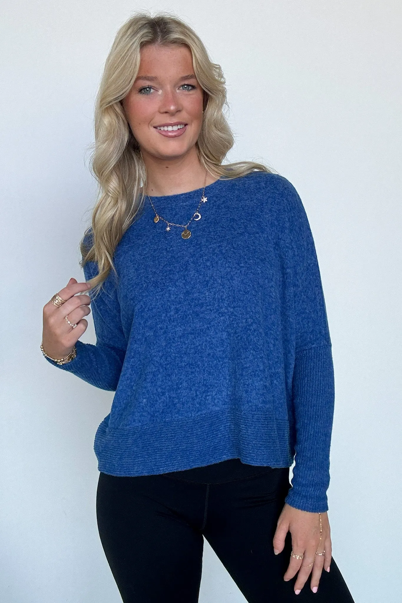 Adelaida Soft Knit Dolman Sleeve Sweater - BACK IN STOCK