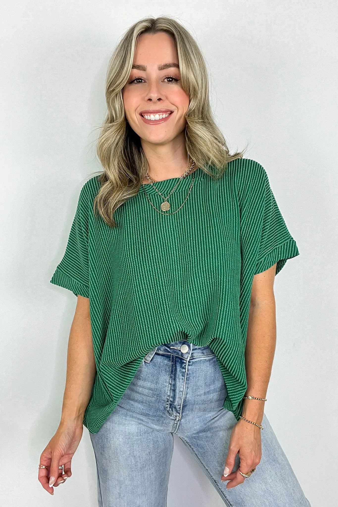 Adriano Rib Knit Twist Sleeve Top - BACK IN STOCK