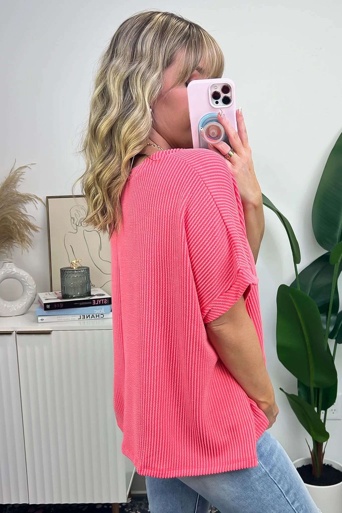 Adriano Rib Knit Twist Sleeve Top - BACK IN STOCK