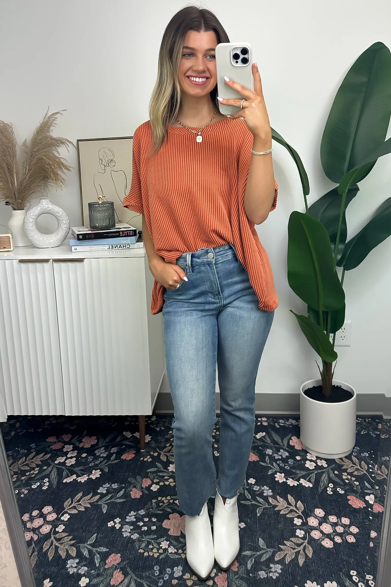 Adriano Rib Knit Twist Sleeve Top - BACK IN STOCK