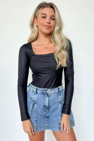 Adriele Square Neck Long Sleeve Bodysuit - FINAL SALE