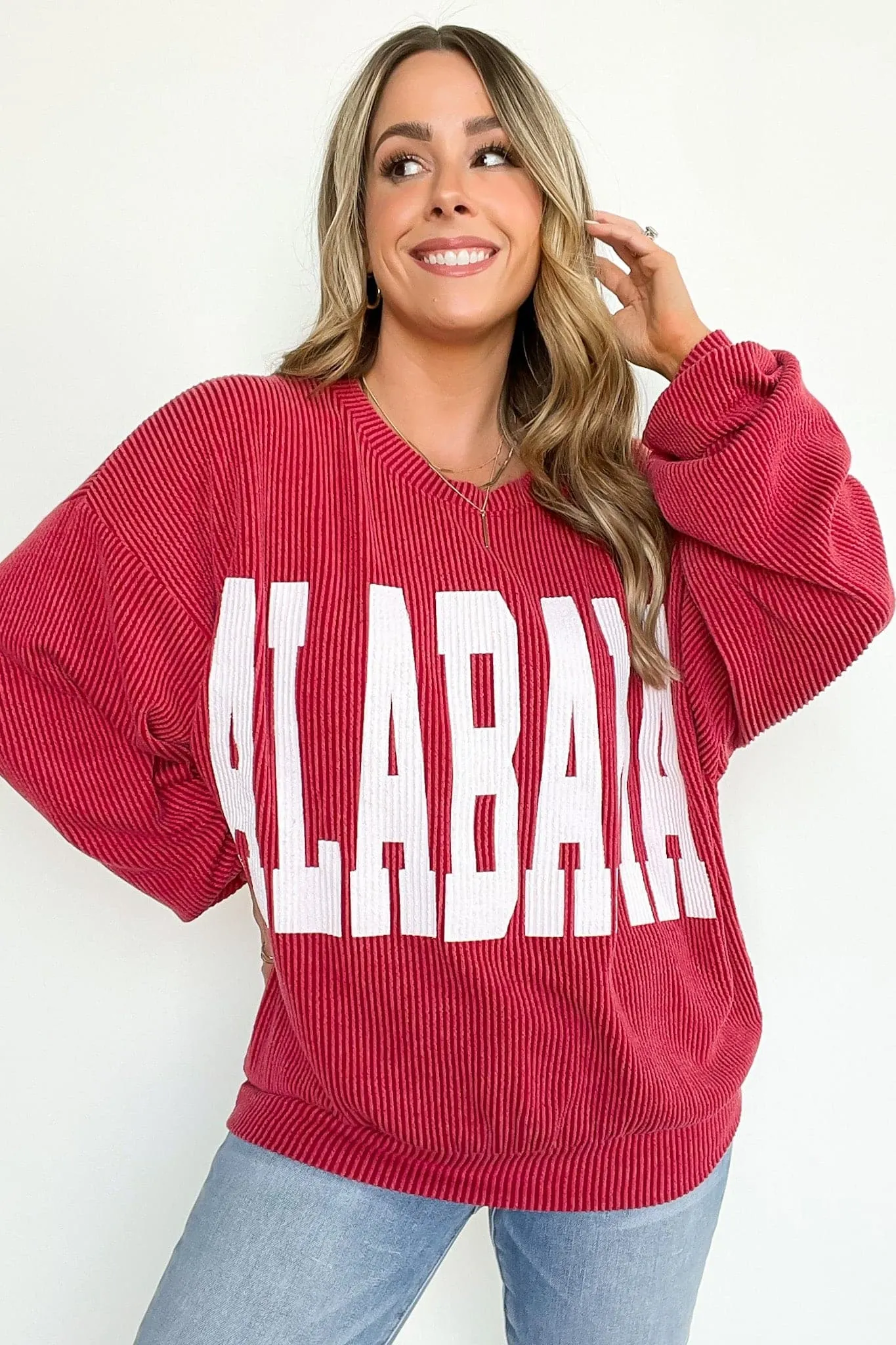 Alabama Oversize Corded Graphic Pullover - FINAL SALE