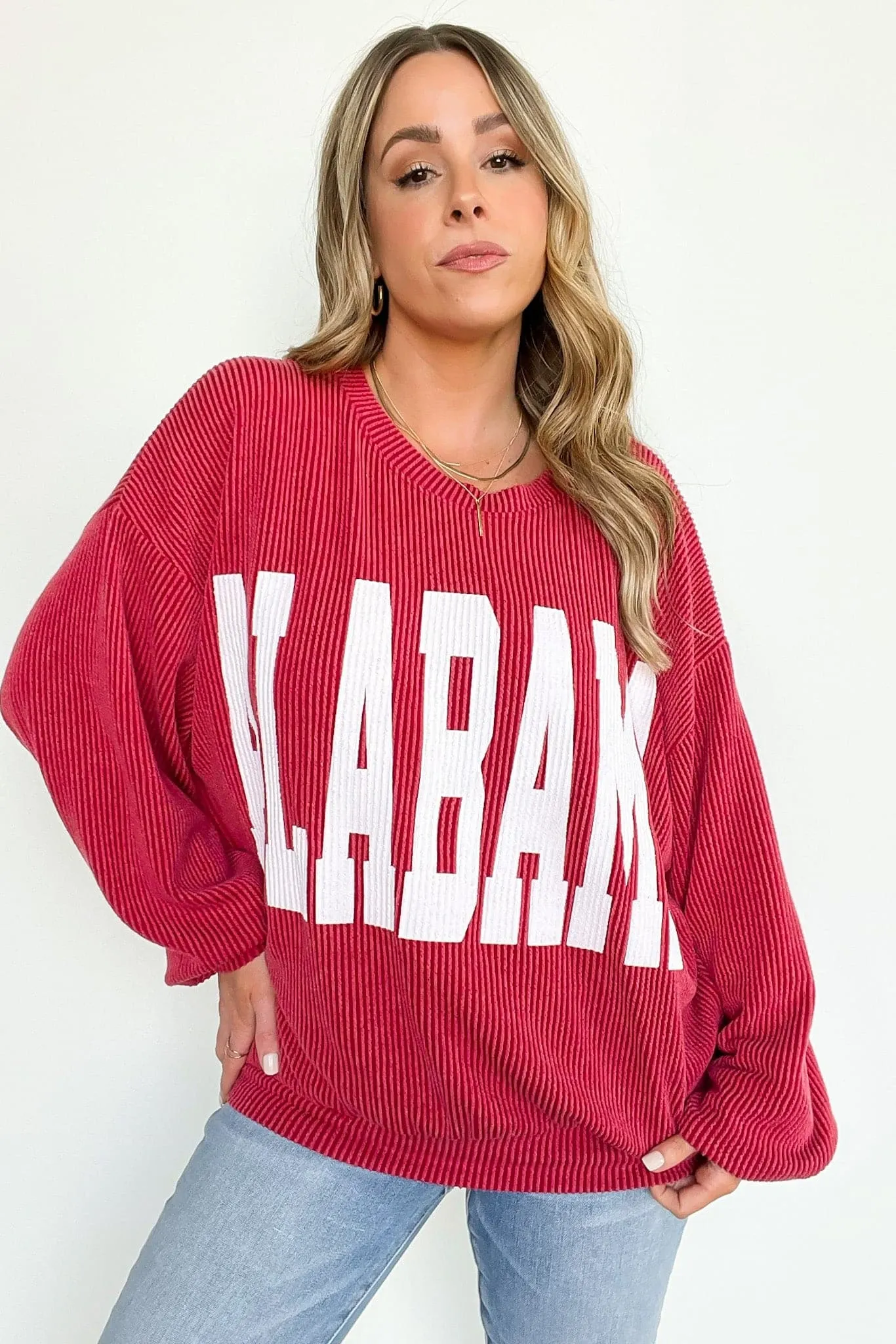 Alabama Oversize Corded Graphic Pullover - FINAL SALE