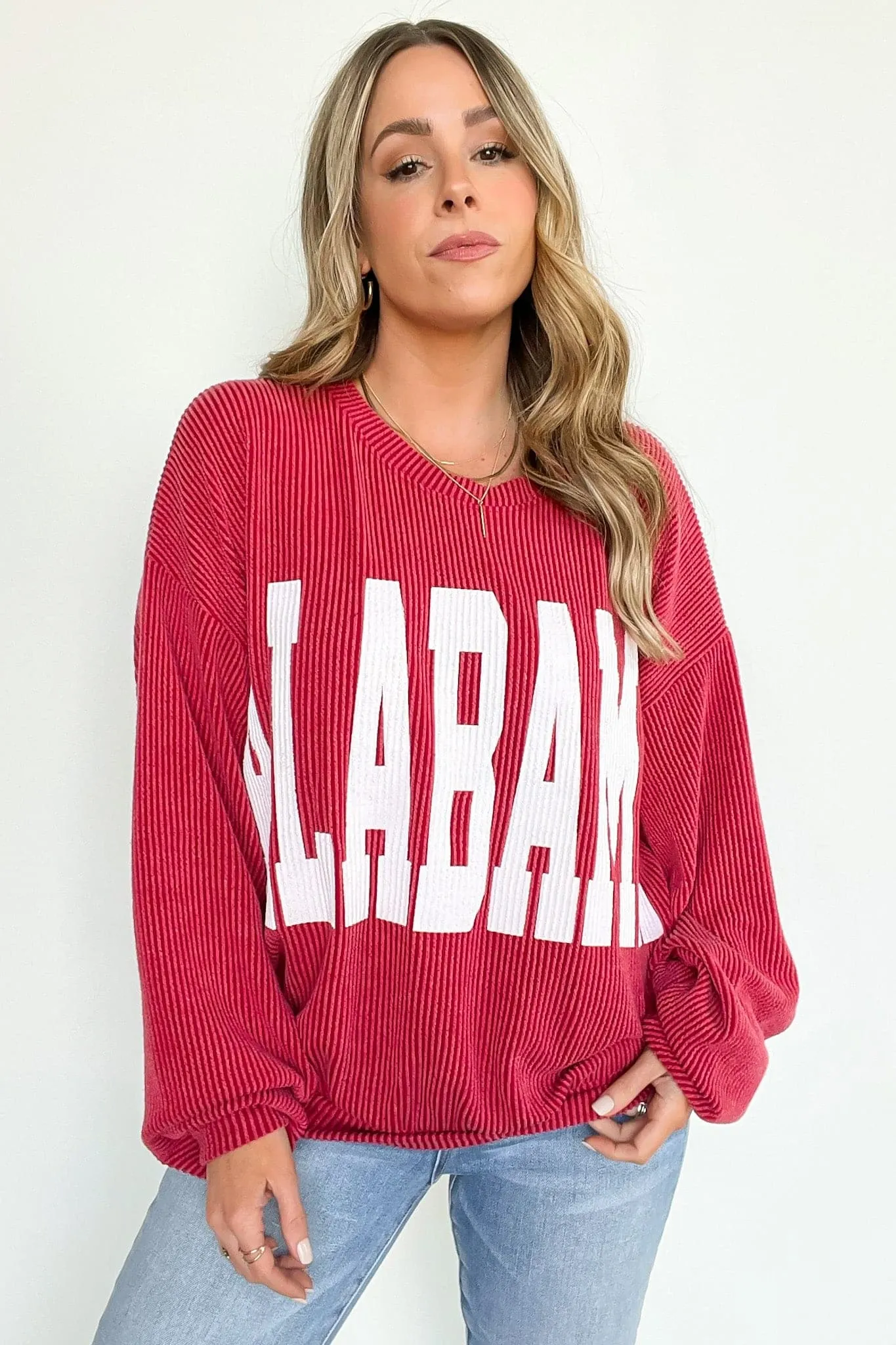Alabama Oversize Corded Graphic Pullover - FINAL SALE