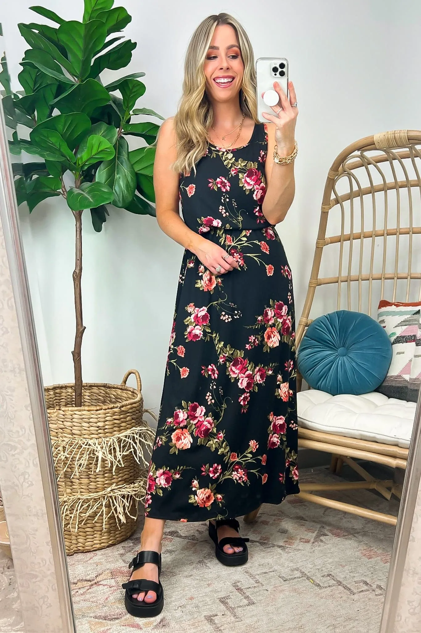 Albrade Floral Racerback Maxi Dress - FINAL SALE