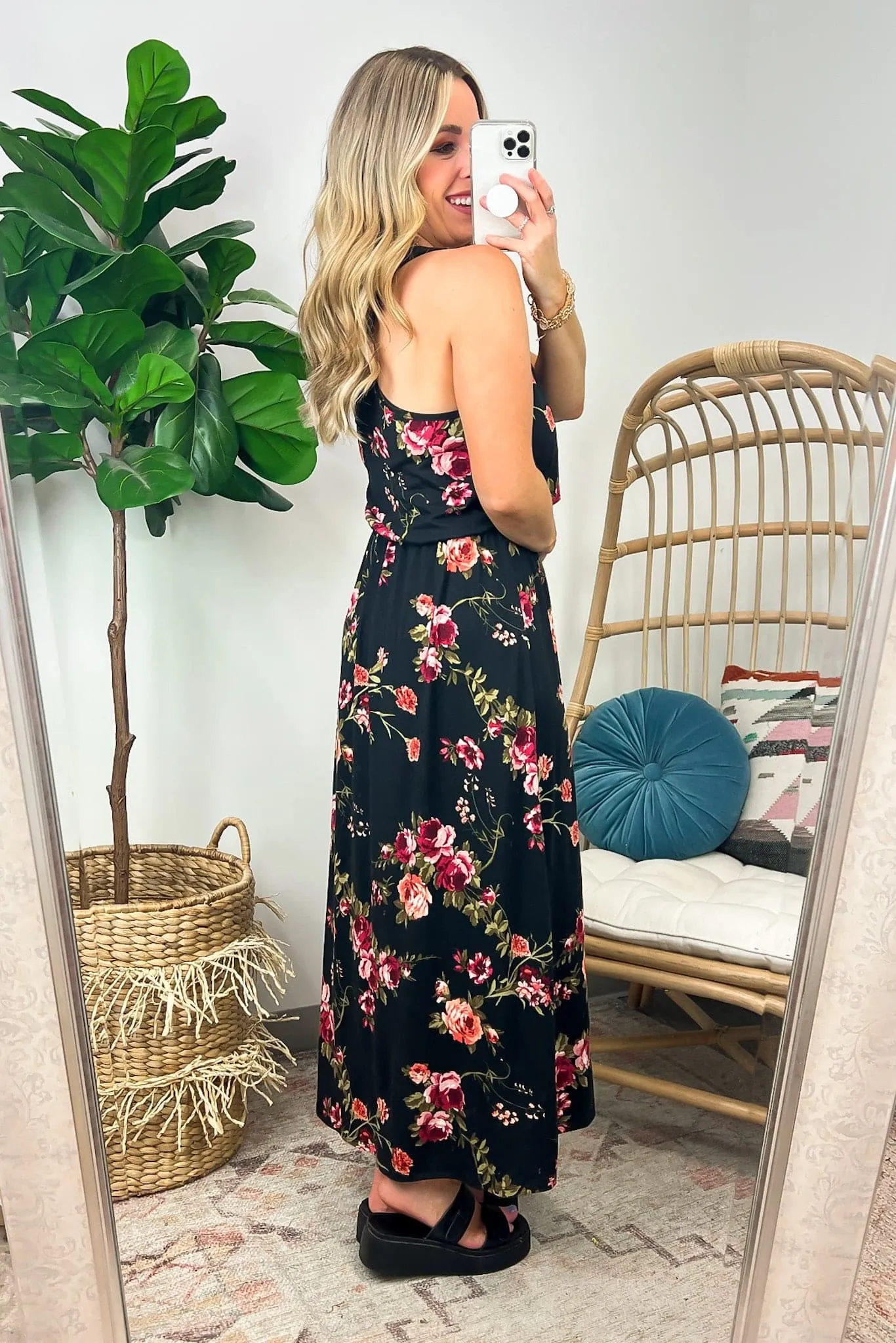 Albrade Floral Racerback Maxi Dress - FINAL SALE