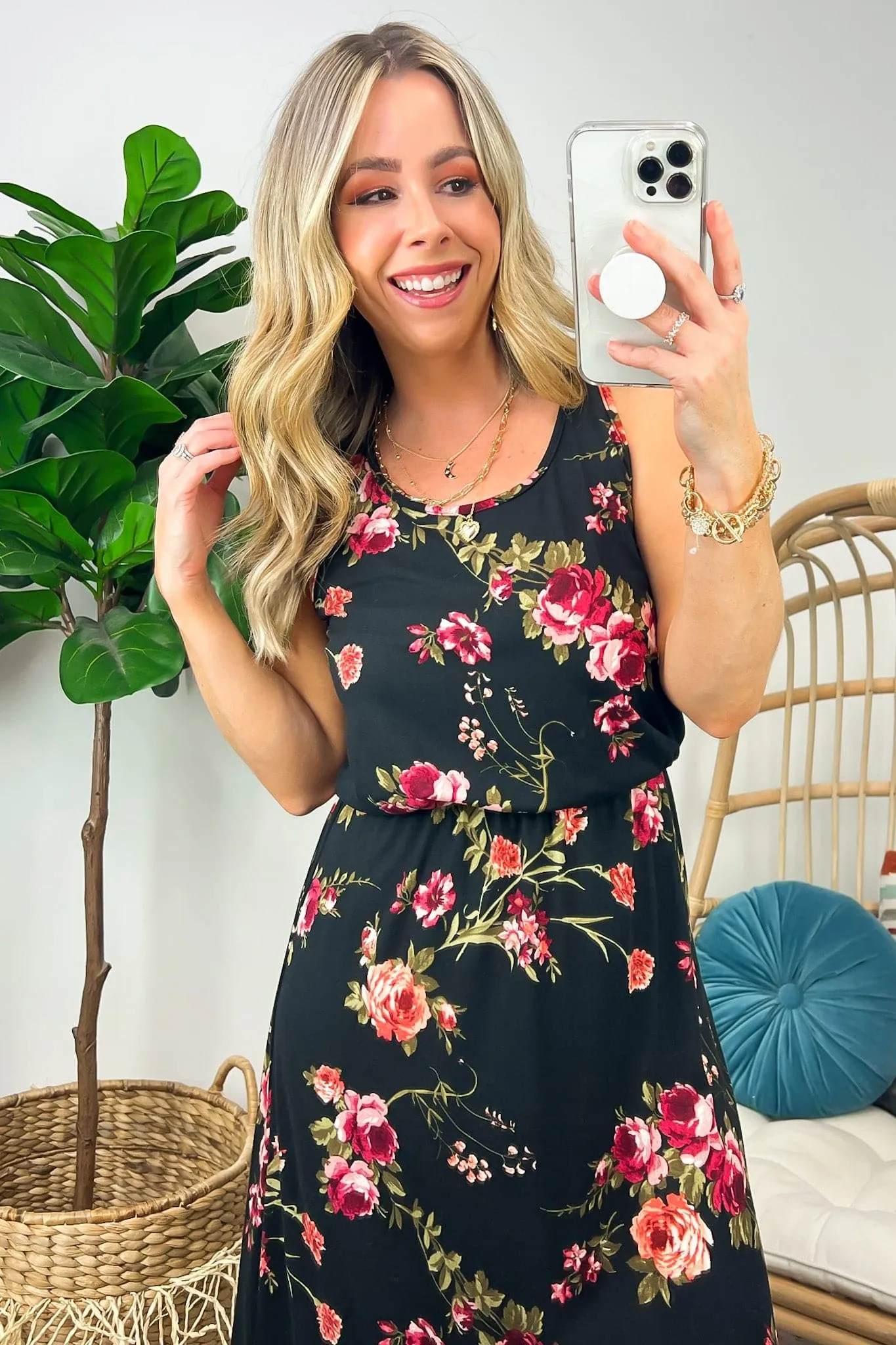 Albrade Floral Racerback Maxi Dress - FINAL SALE