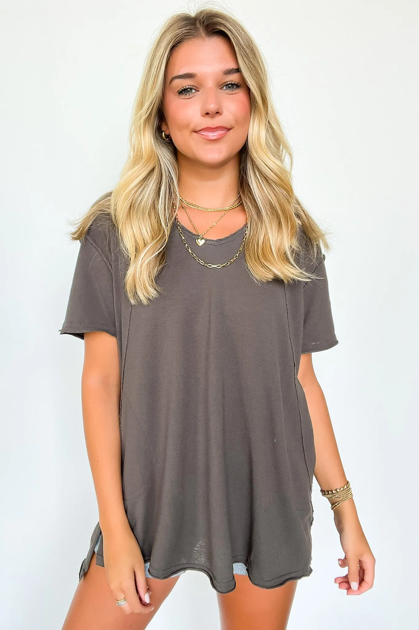 All I Need Relaxed Fit V-Neck Top - FINAL SALE