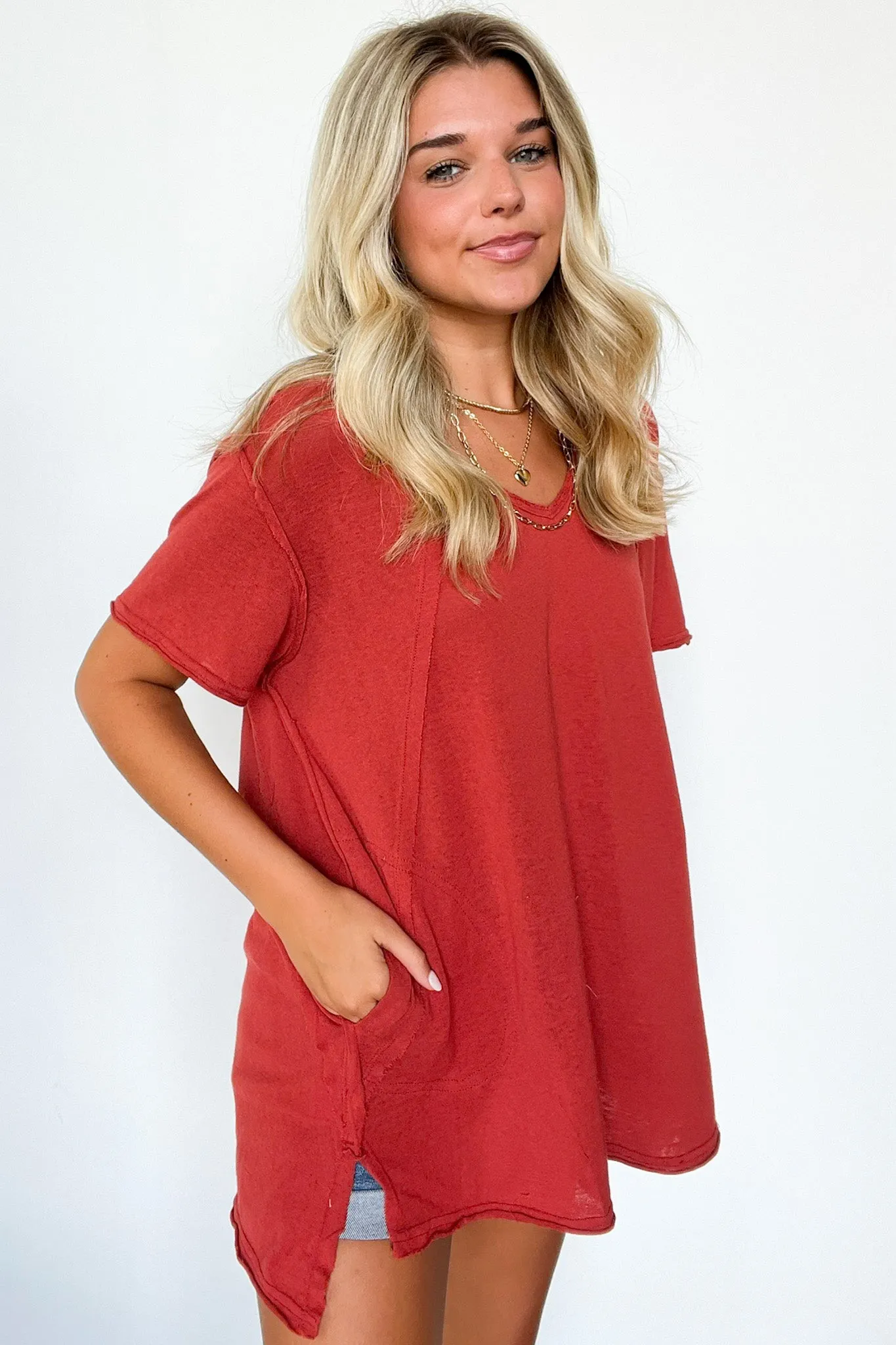 All I Need Relaxed Fit V-Neck Top - FINAL SALE
