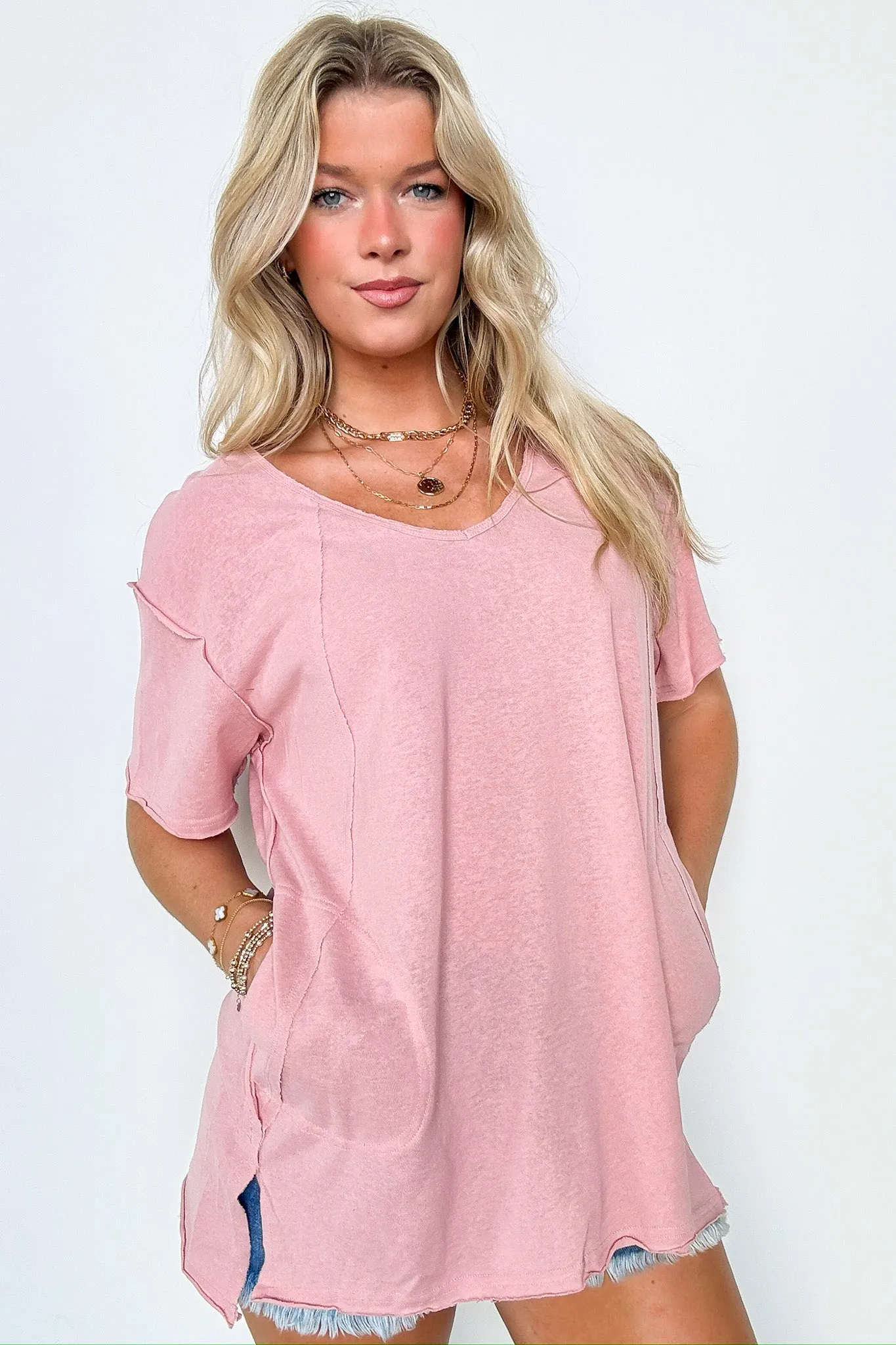 All I Need Relaxed Fit V-Neck Top - FINAL SALE
