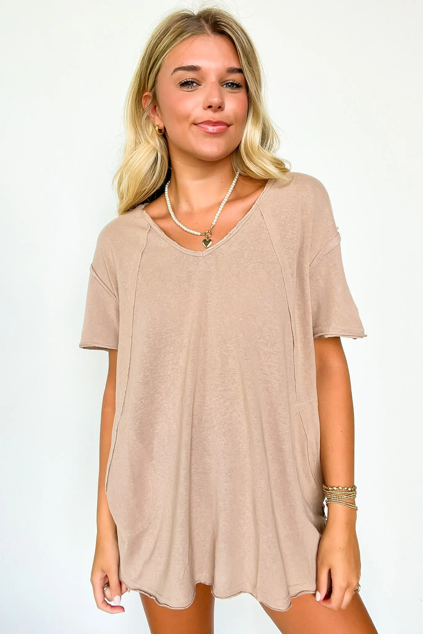 All I Need Relaxed Fit V-Neck Top - FINAL SALE