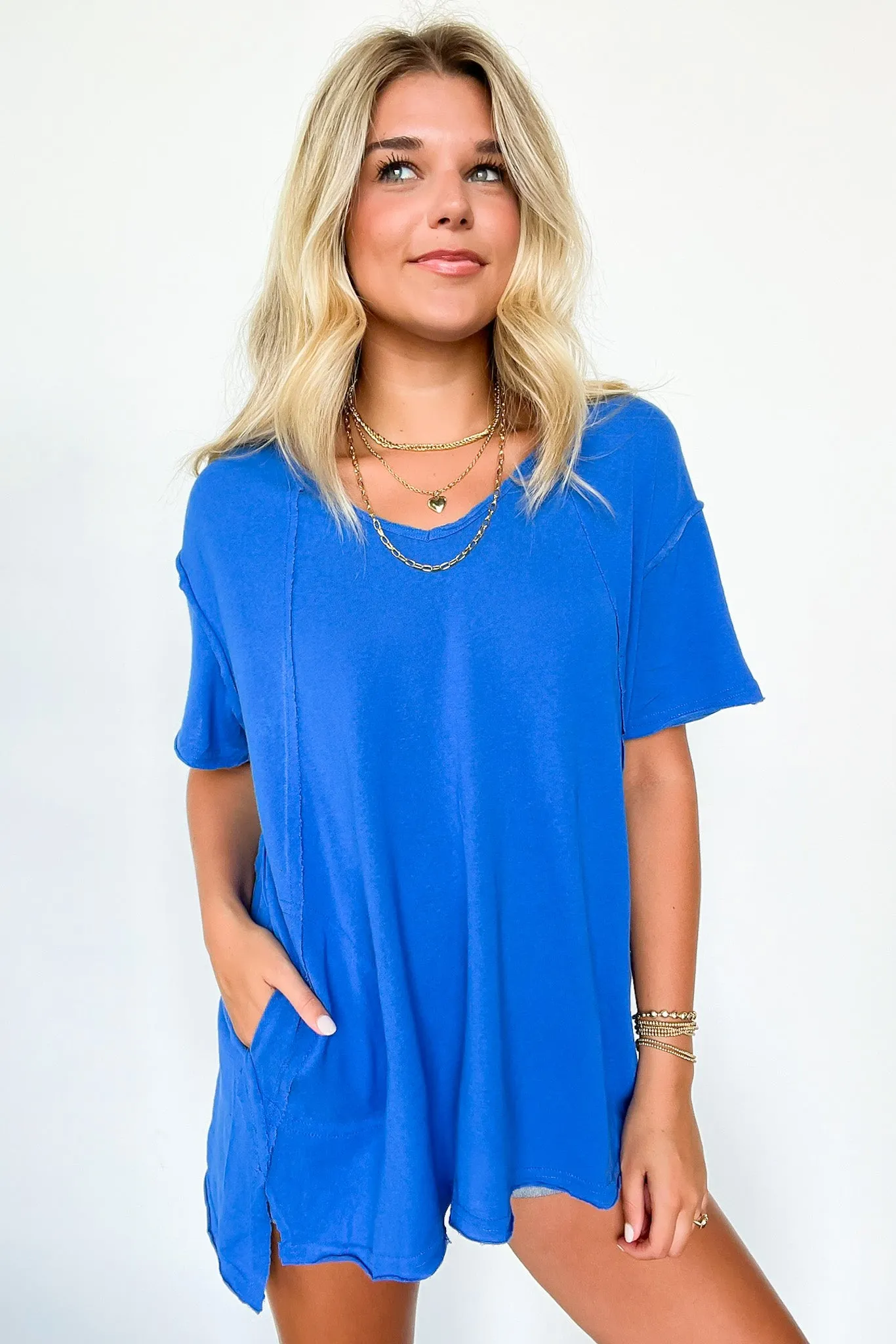 All I Need Relaxed Fit V-Neck Top - FINAL SALE
