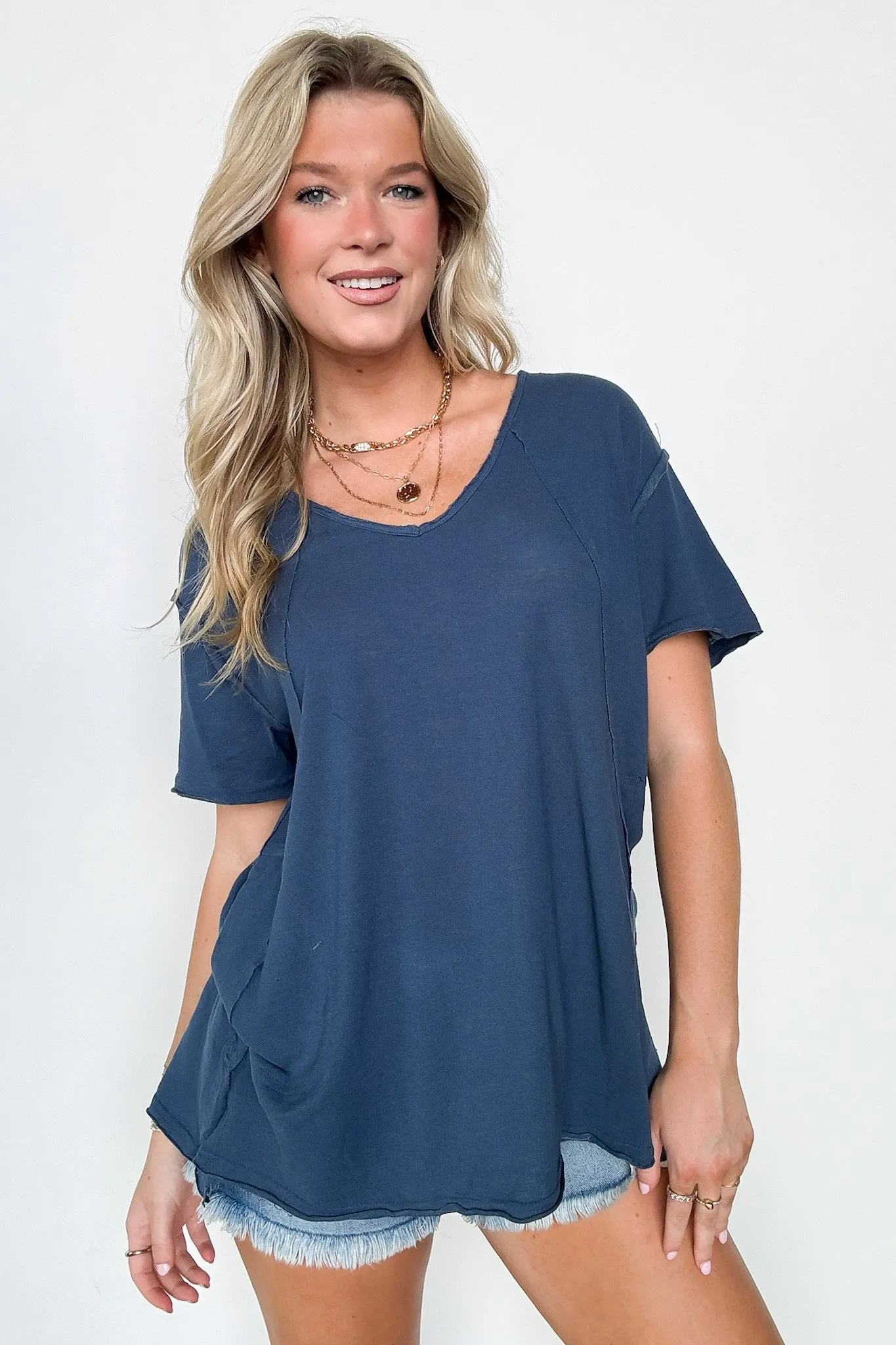 All I Need Relaxed Fit V-Neck Top - FINAL SALE