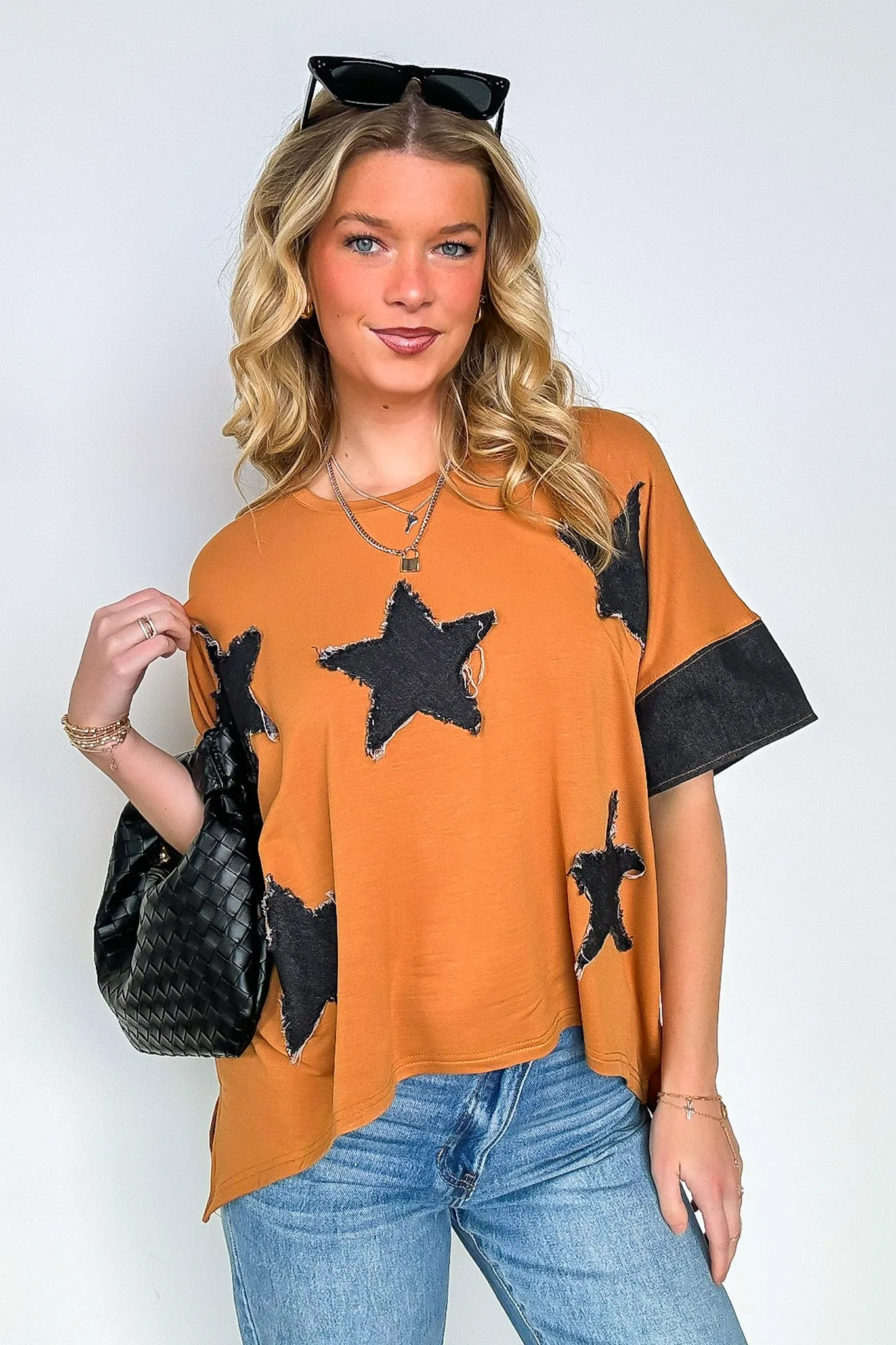 All the Galaxy Star Patchwork Top