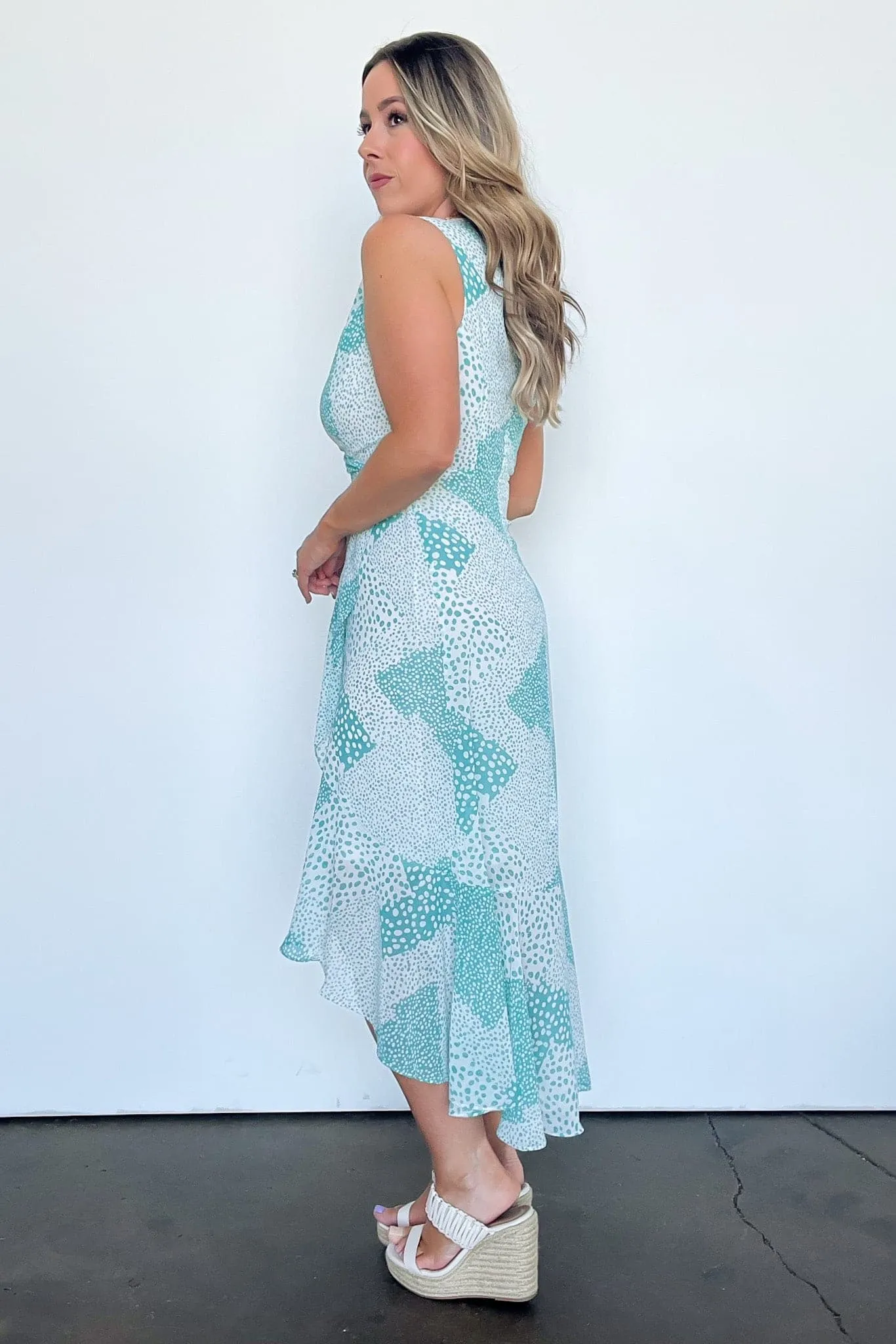 Aluna Patchwork Ruffle Hem Dress - FINAL SALE