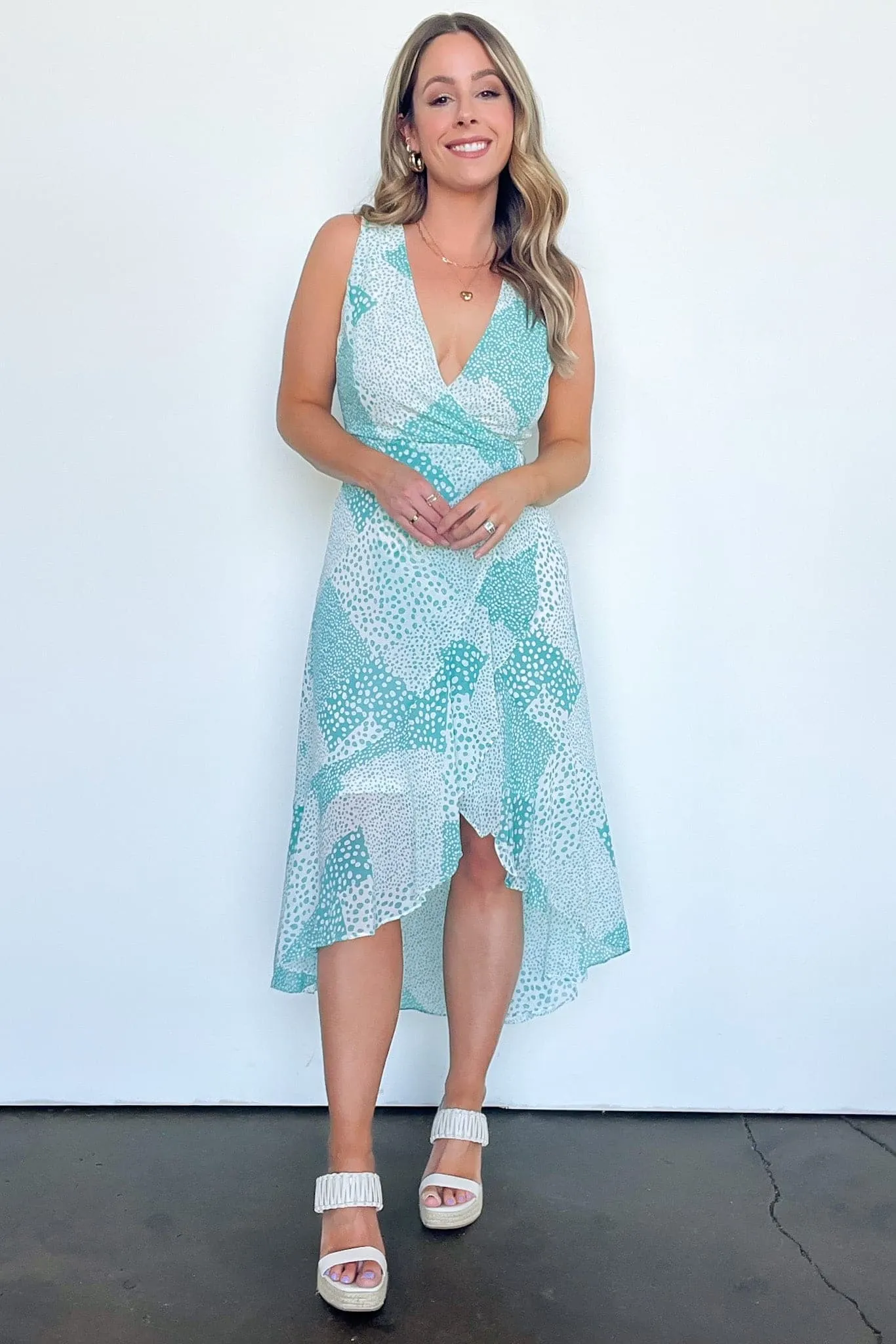 Aluna Patchwork Ruffle Hem Dress - FINAL SALE