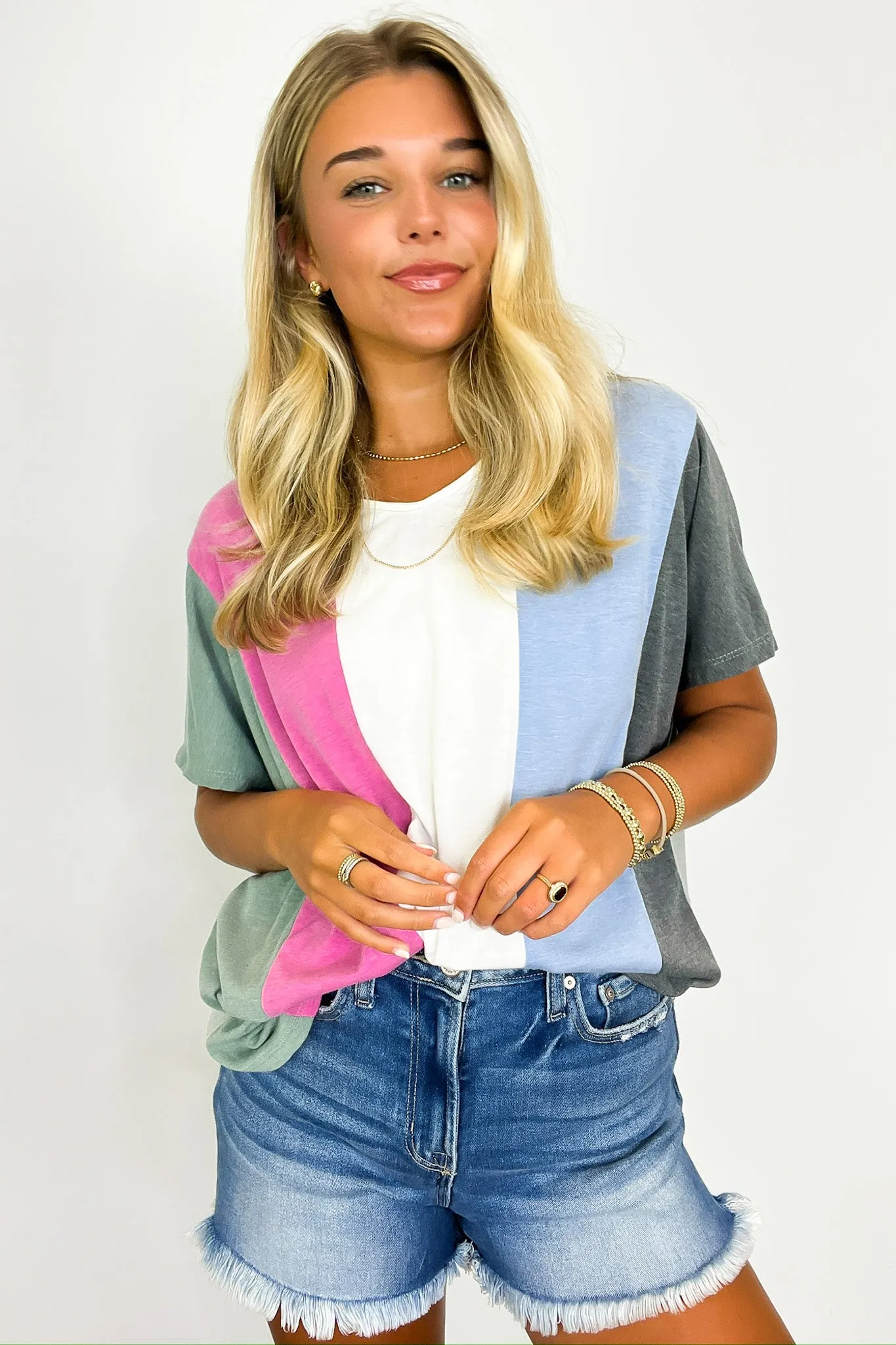 Andi Color Block Striped Top - FINAL SALE