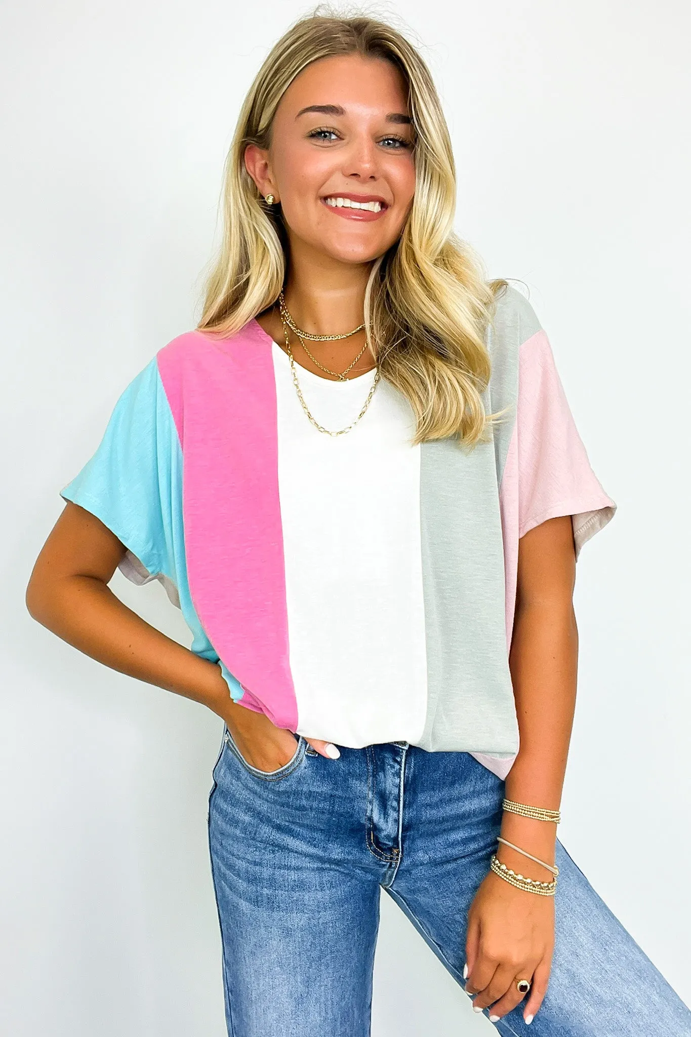 Andi Color Block Striped Top - FINAL SALE