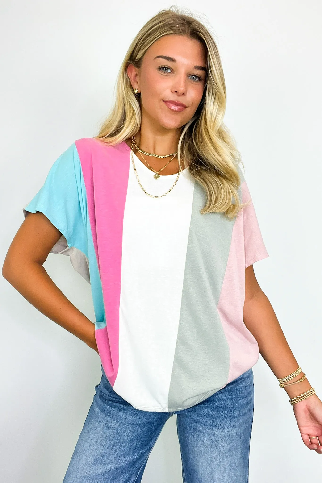Andi Color Block Striped Top - FINAL SALE