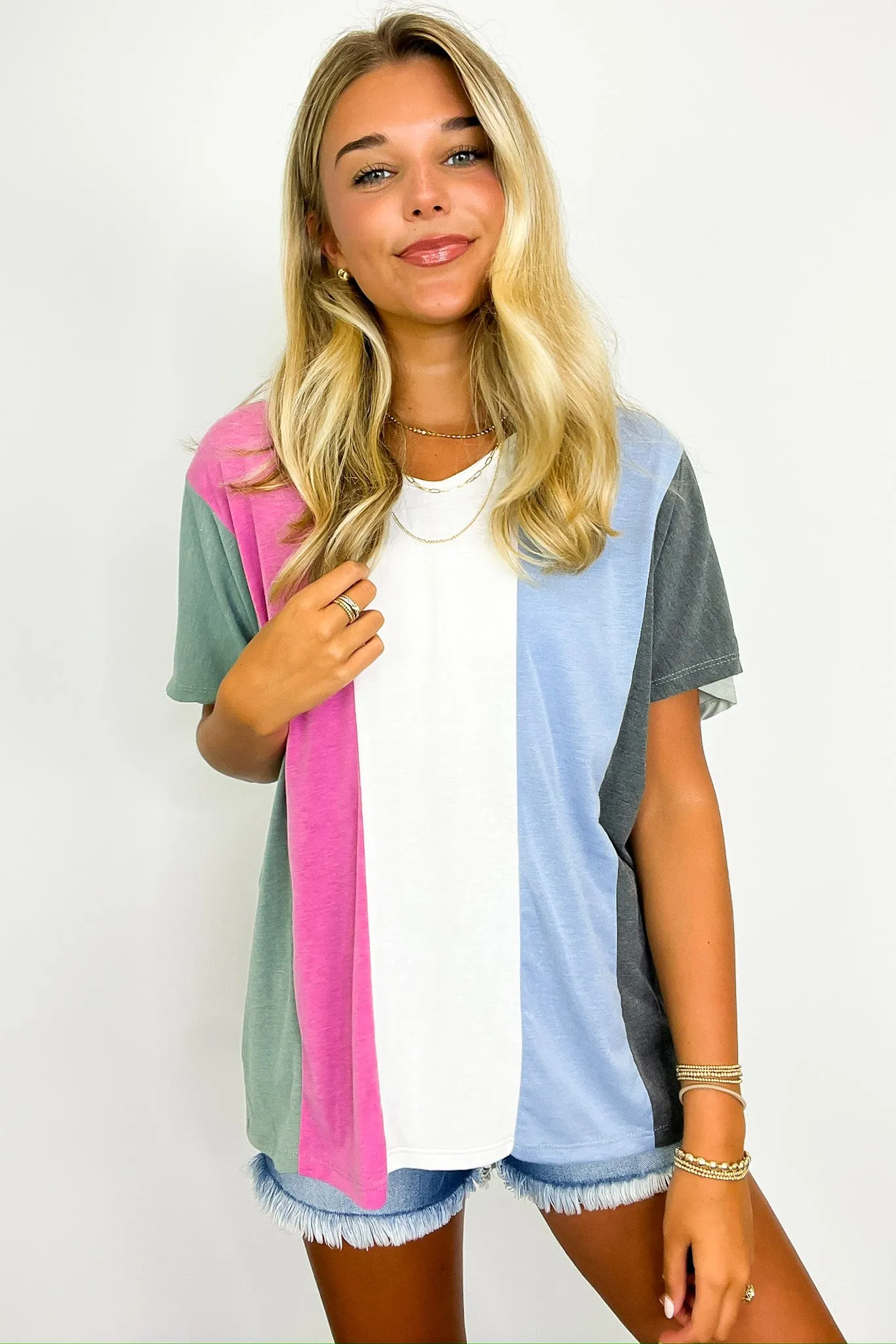 Andi Color Block Striped Top - FINAL SALE