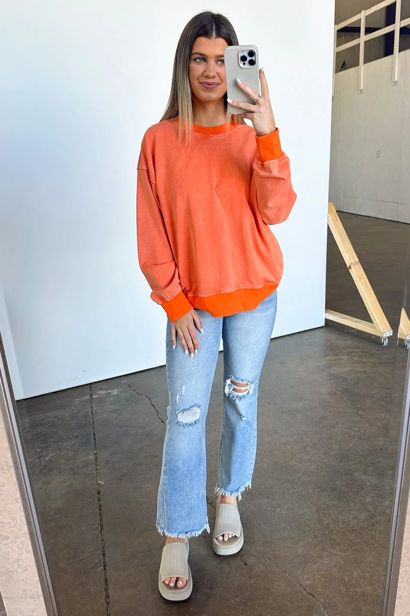 Andriano Washed Knit Long Sleeve Pullover - FINAL SALE