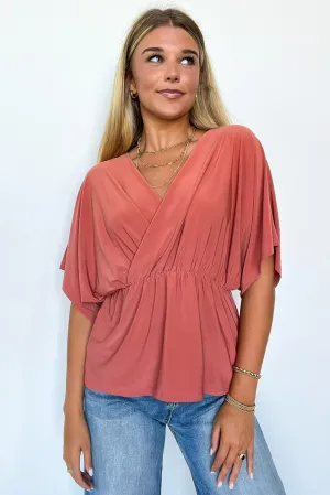 Arriana Surplice Flowy Top - FINAL SALE
