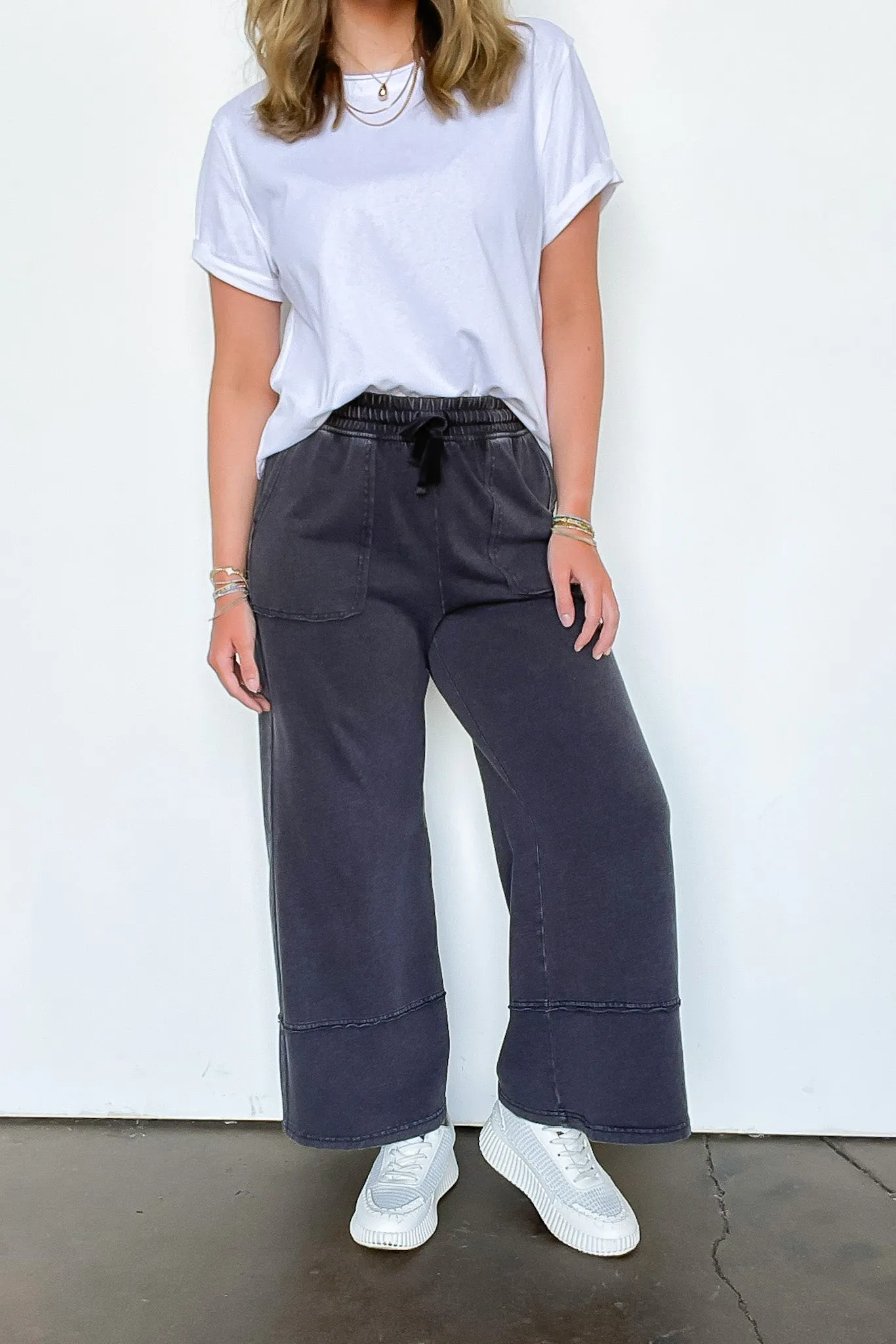 Ashby Mineral Wash Wide Leg Pants