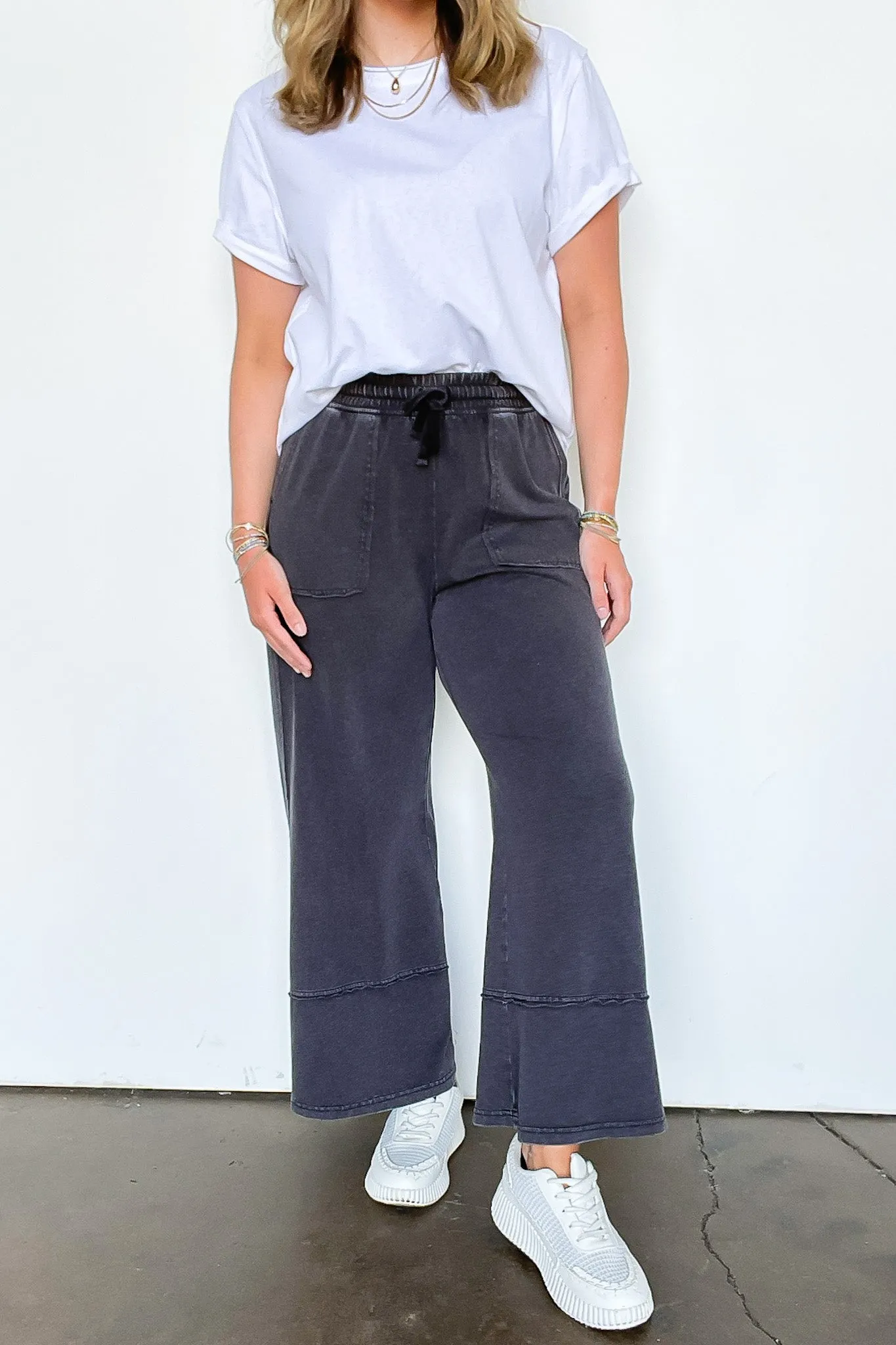 Ashby Mineral Wash Wide Leg Pants