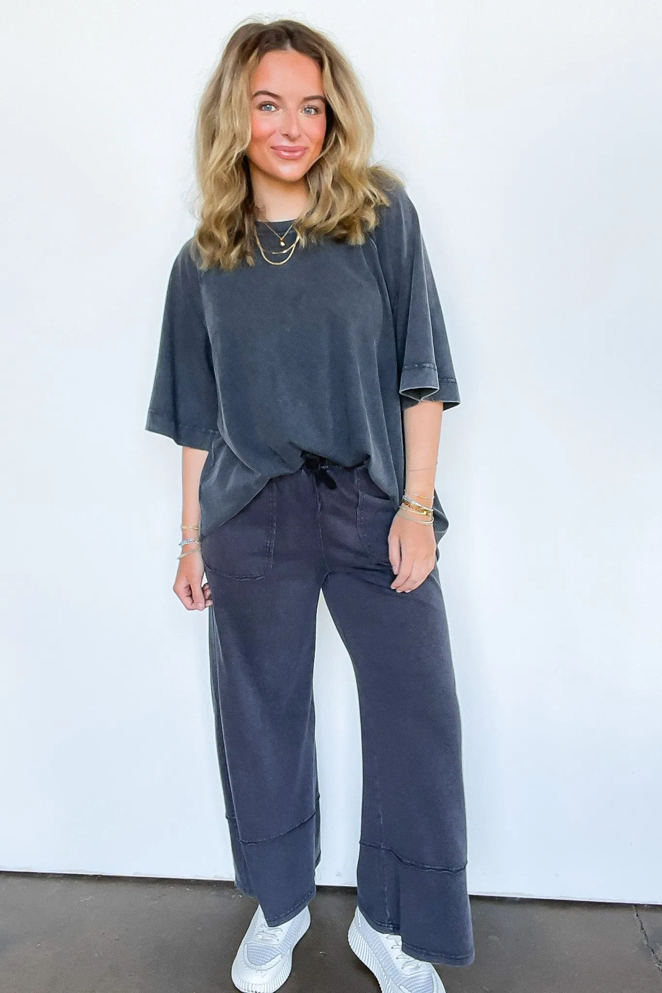 Ashby Mineral Wash Wide Leg Pants