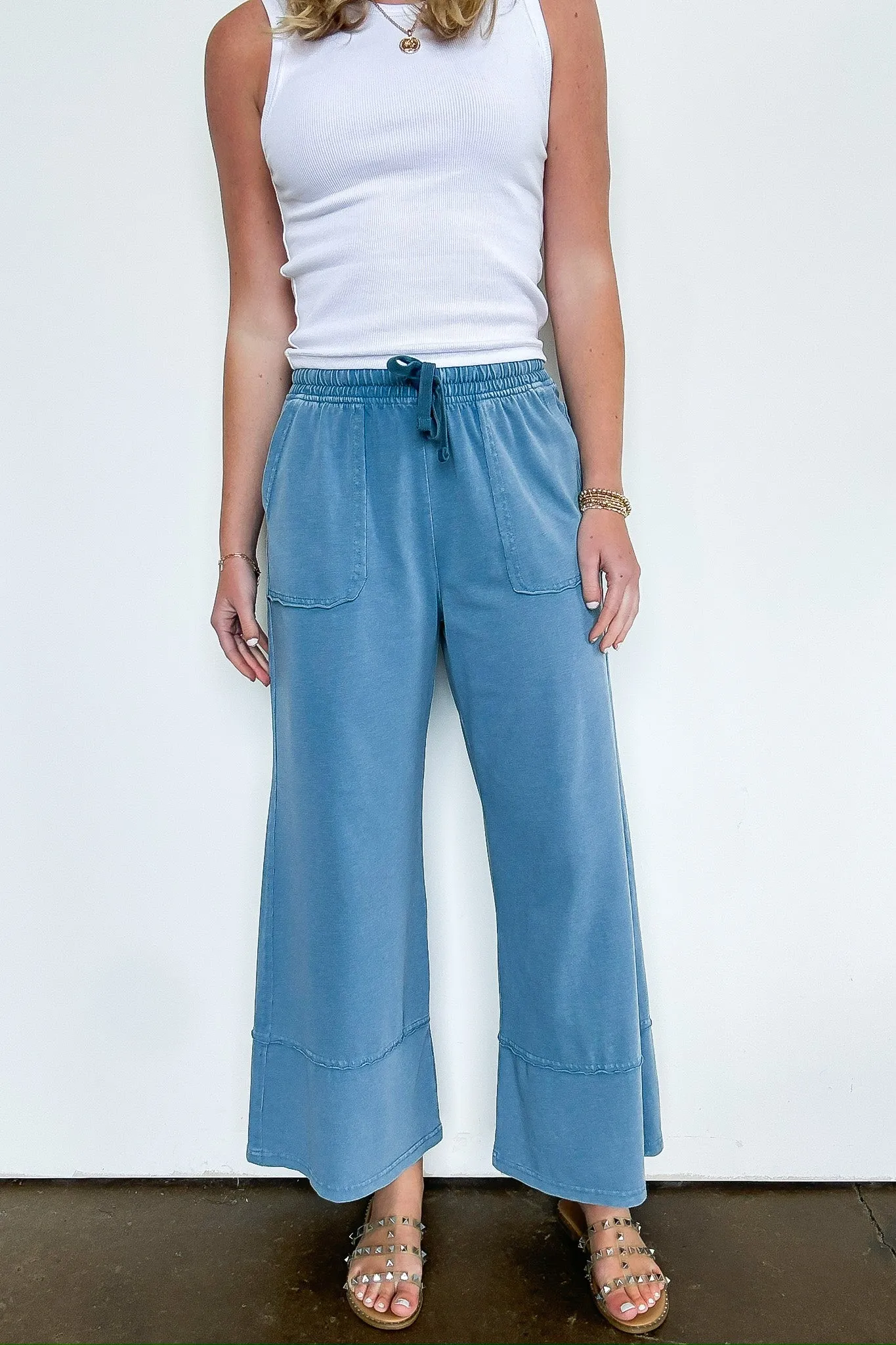 Ashby Mineral Wash Wide Leg Pants