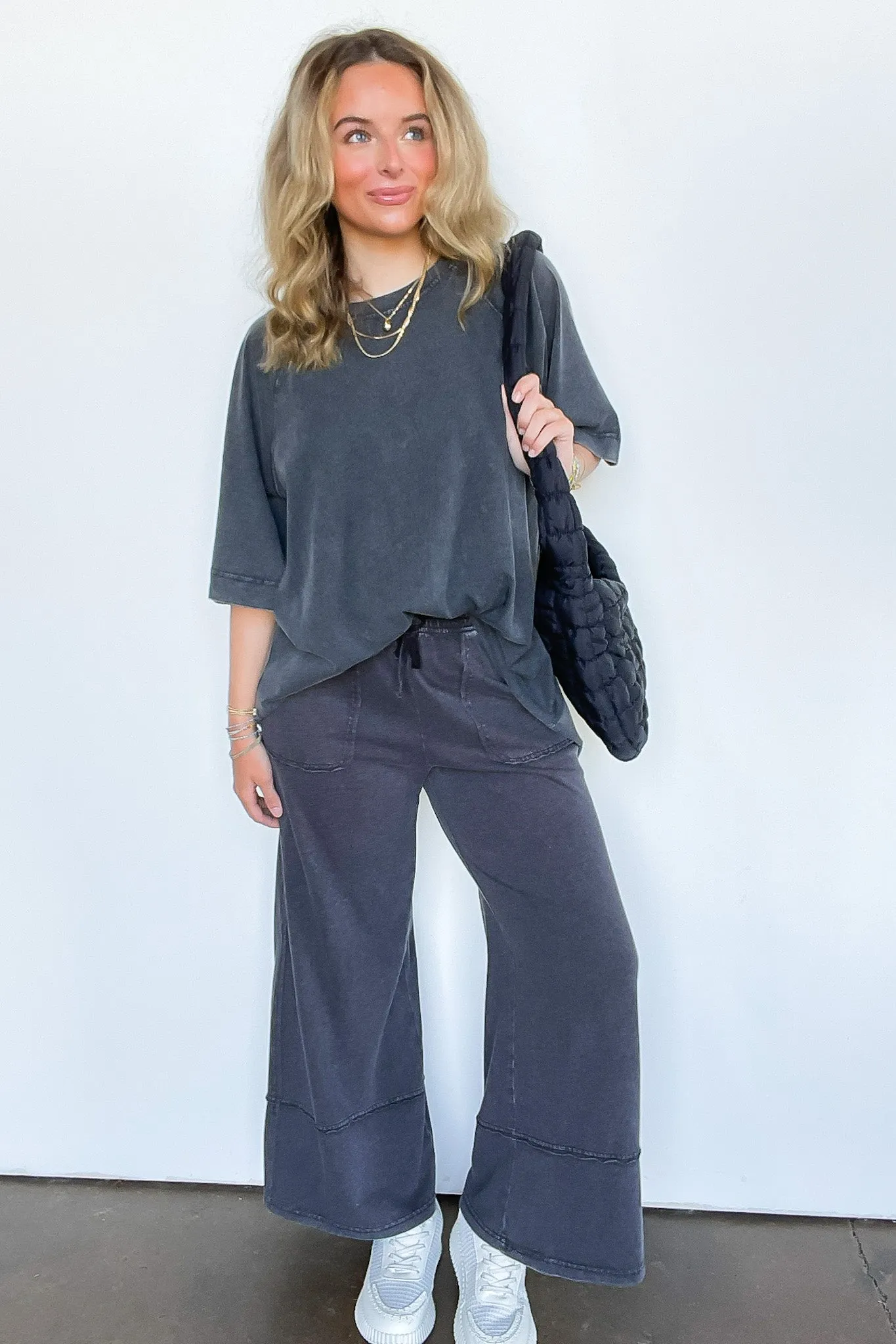 Ashby Mineral Wash Wide Leg Pants