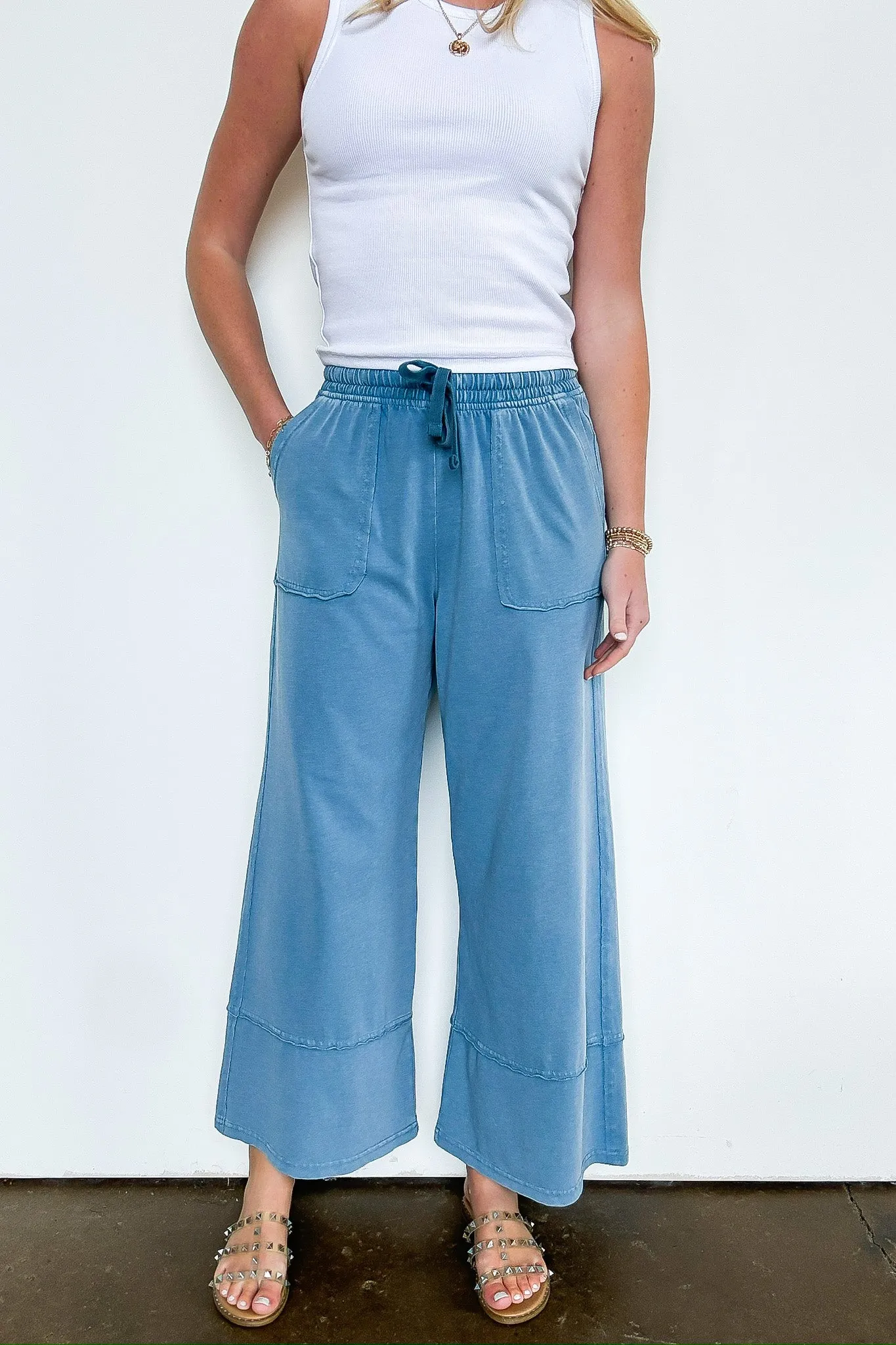 Ashby Mineral Wash Wide Leg Pants