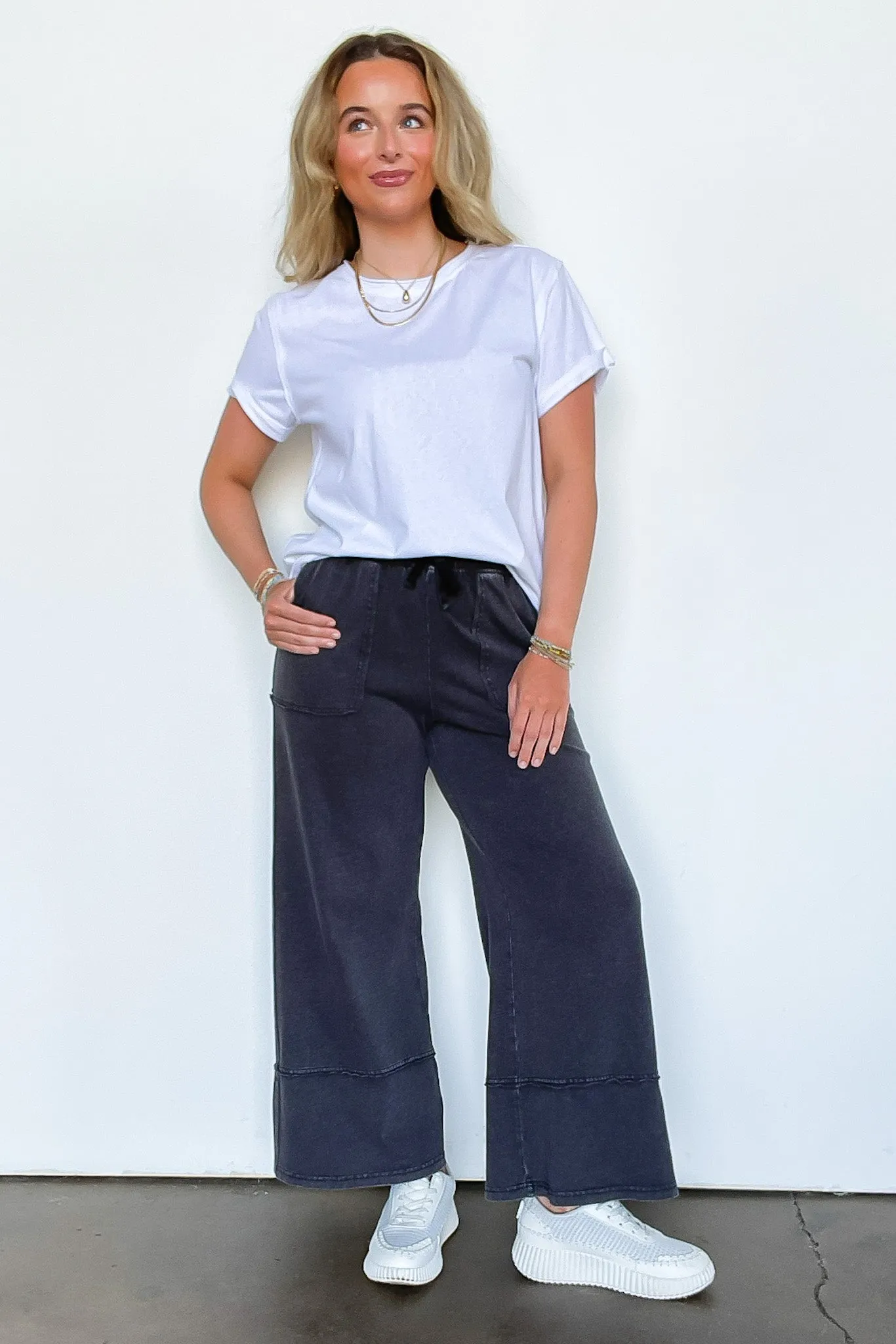 Ashby Mineral Wash Wide Leg Pants