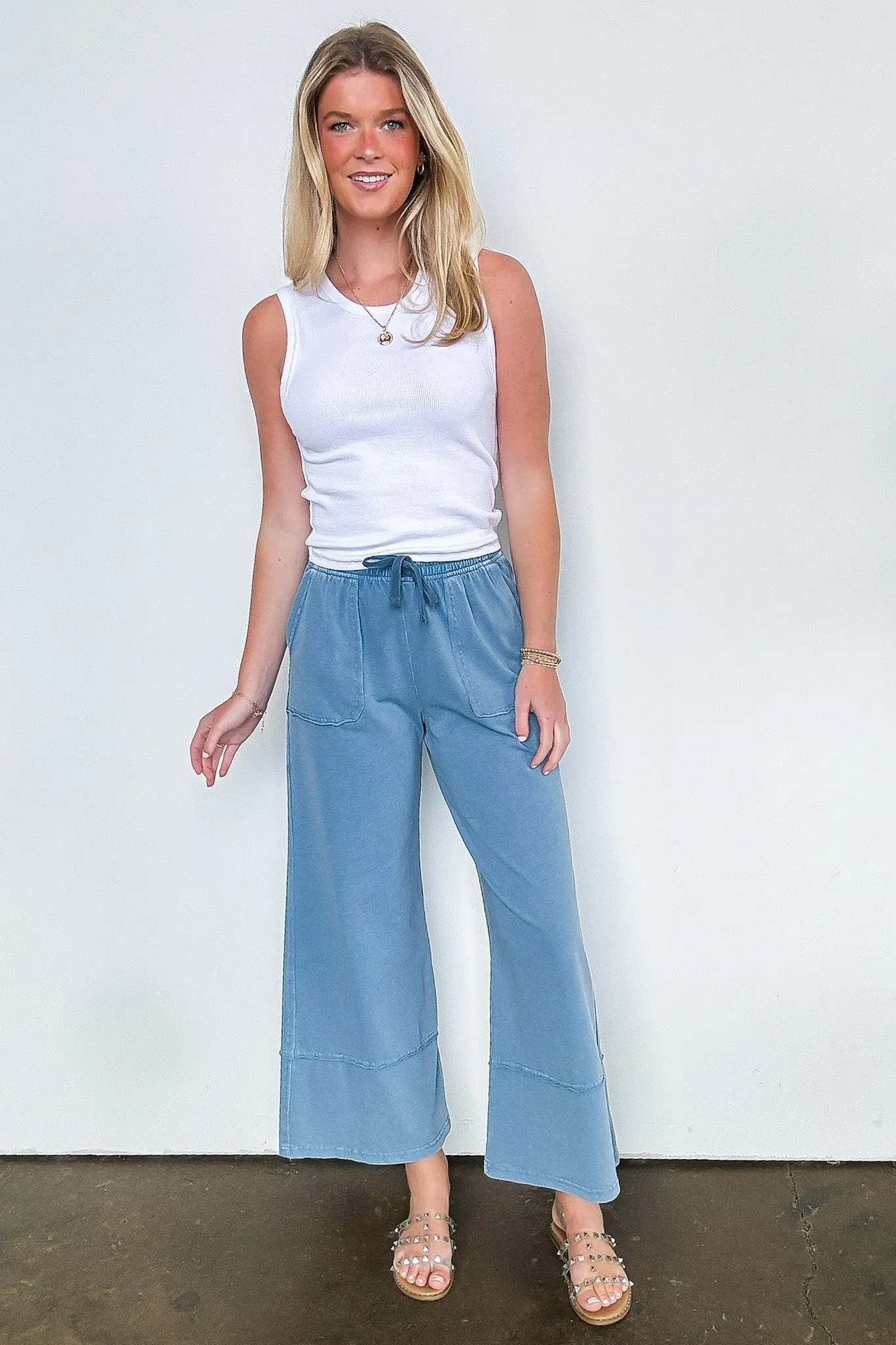 Ashby Mineral Wash Wide Leg Pants